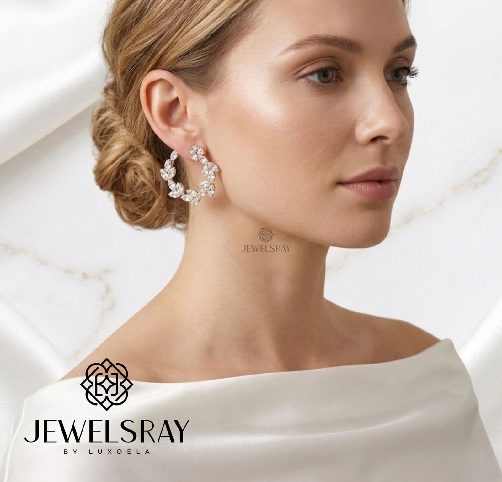 Anting Pesta Suwon Earrings Perhiasan Tunangan Lamaran Kawin Fancy Wedding Elegant Engagement Married Bridal Jewelsray CZ Luxoela