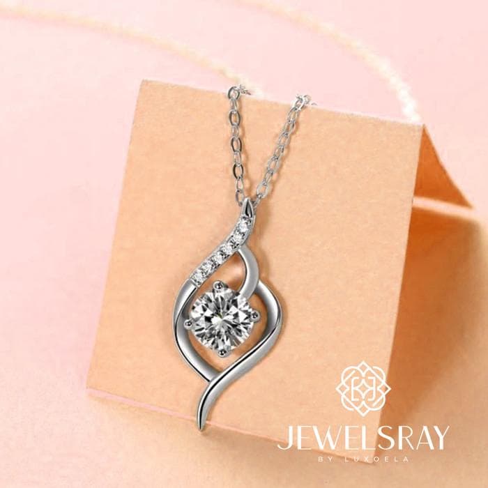 Antoinette Necklace Moissanite - Diamond Look Kalung Berlian Setting