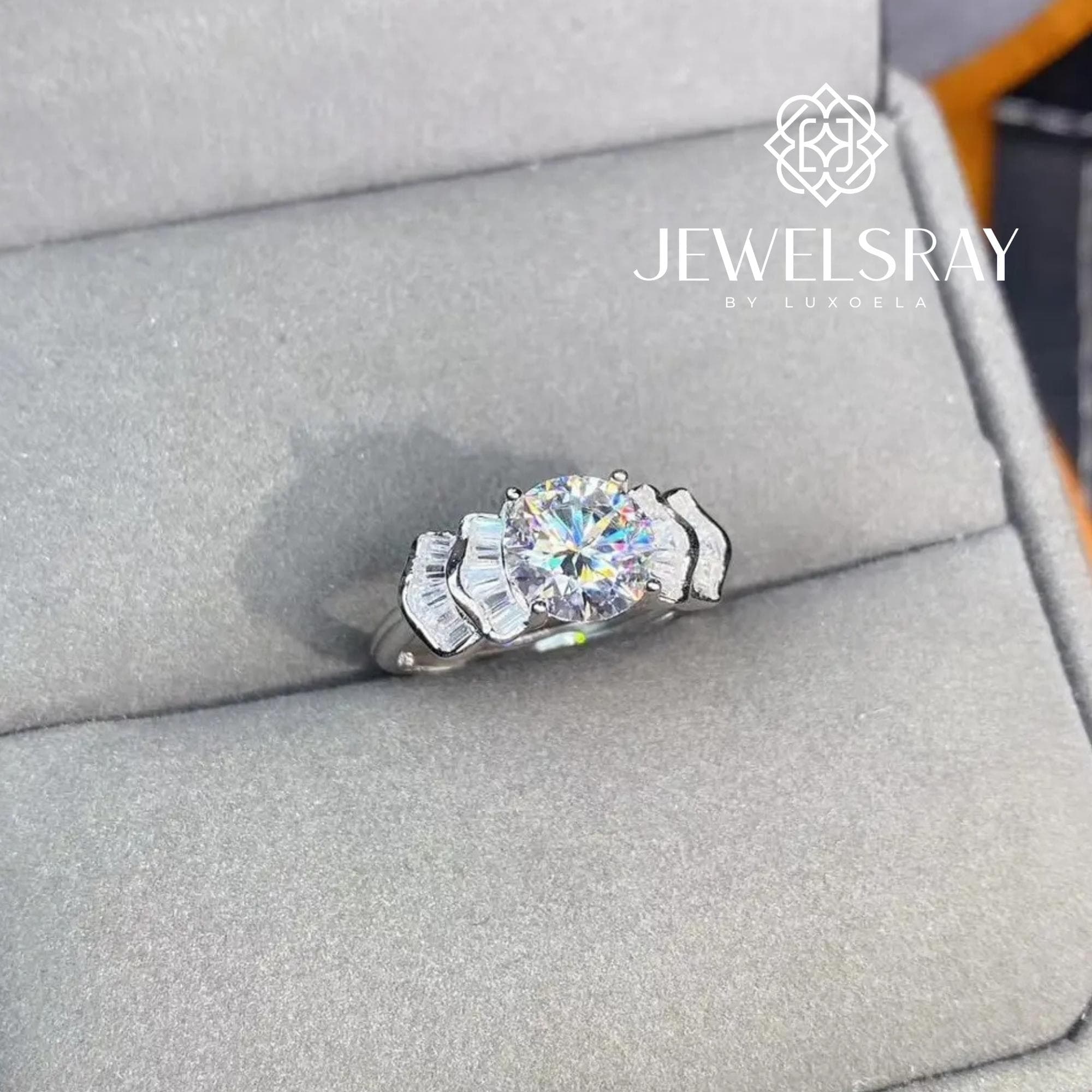 Cincin Kawin Chaniel Moissanite Ring Adjustable Diamond Look Lamaran