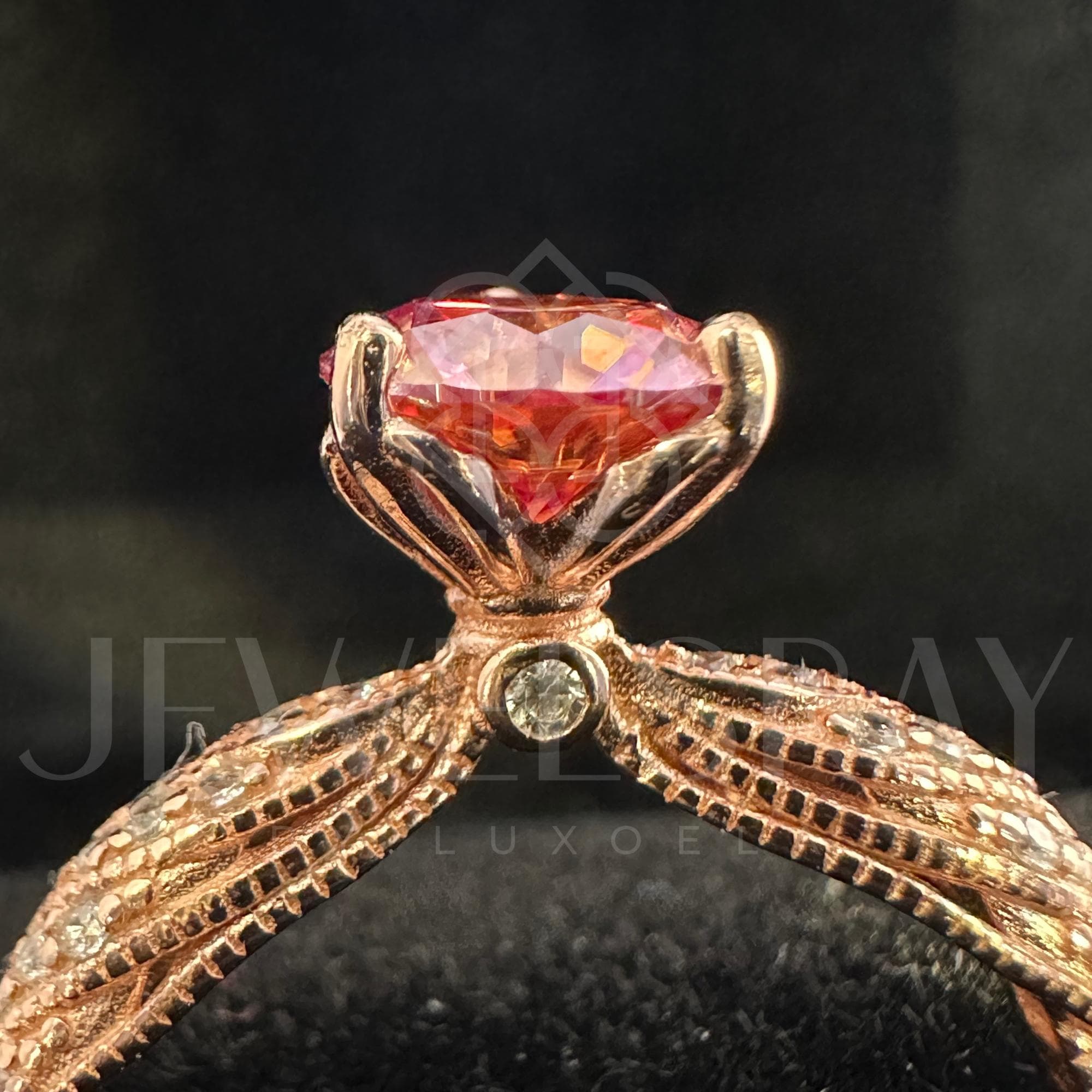 Cincin Kawin Alhambra Moissanite Ring Adjustable Diamond Look Lamaran