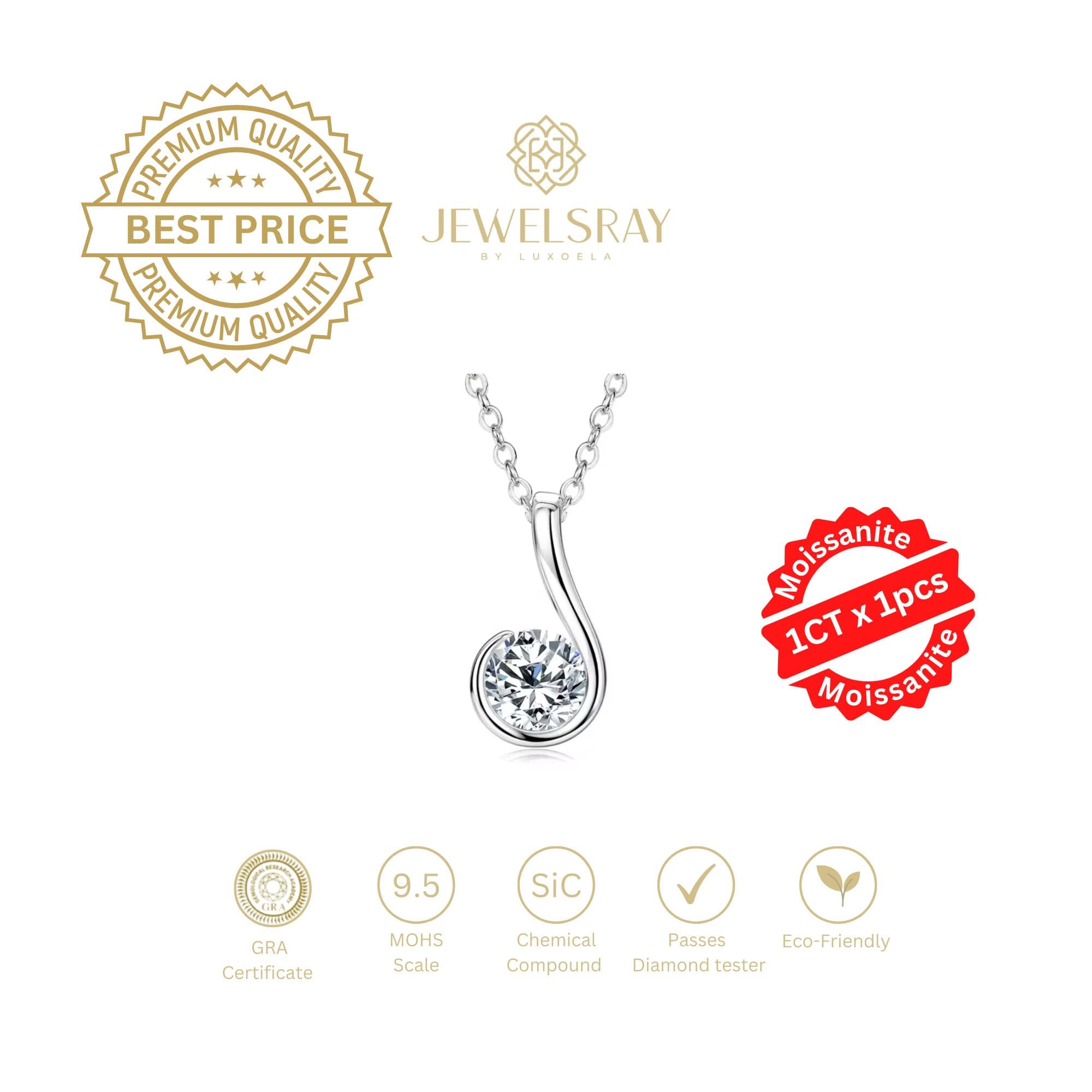 Sita Necklace Moissanite Necklace Diamond Look Lamaran Kawin Tunangan