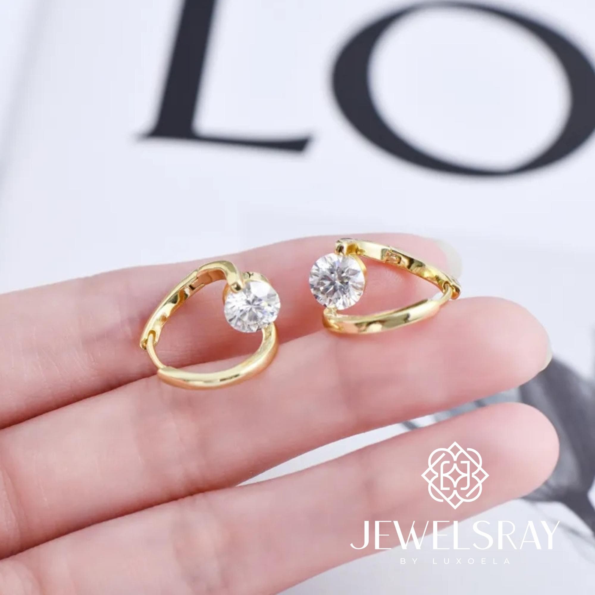 Anting Margaret Moissanite Earring Diamond Look Lamaran tunangan kawin