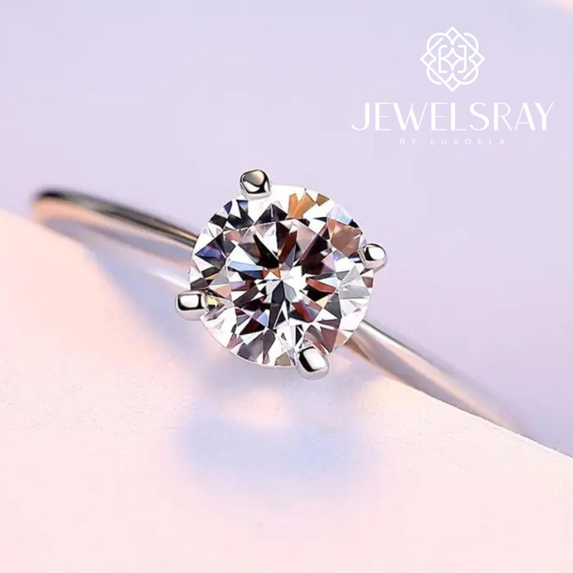 Cincin Kawin Blaine Moissanite Ring Fancy Cincin Tunangan Diamond Look