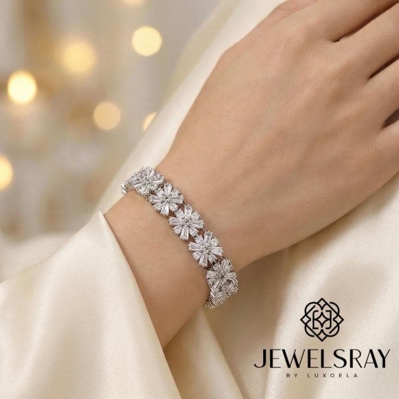 Jewelsray Gelang Pesta Annecy Bracelet Perhiasan Elegant Fancy Jewelry Wedding CZ Jewelsray Luxoela