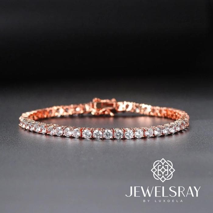 Gelang Arden Tennis Bracelet Diamond Look Perhiasan Kawin Jewelsray CZ