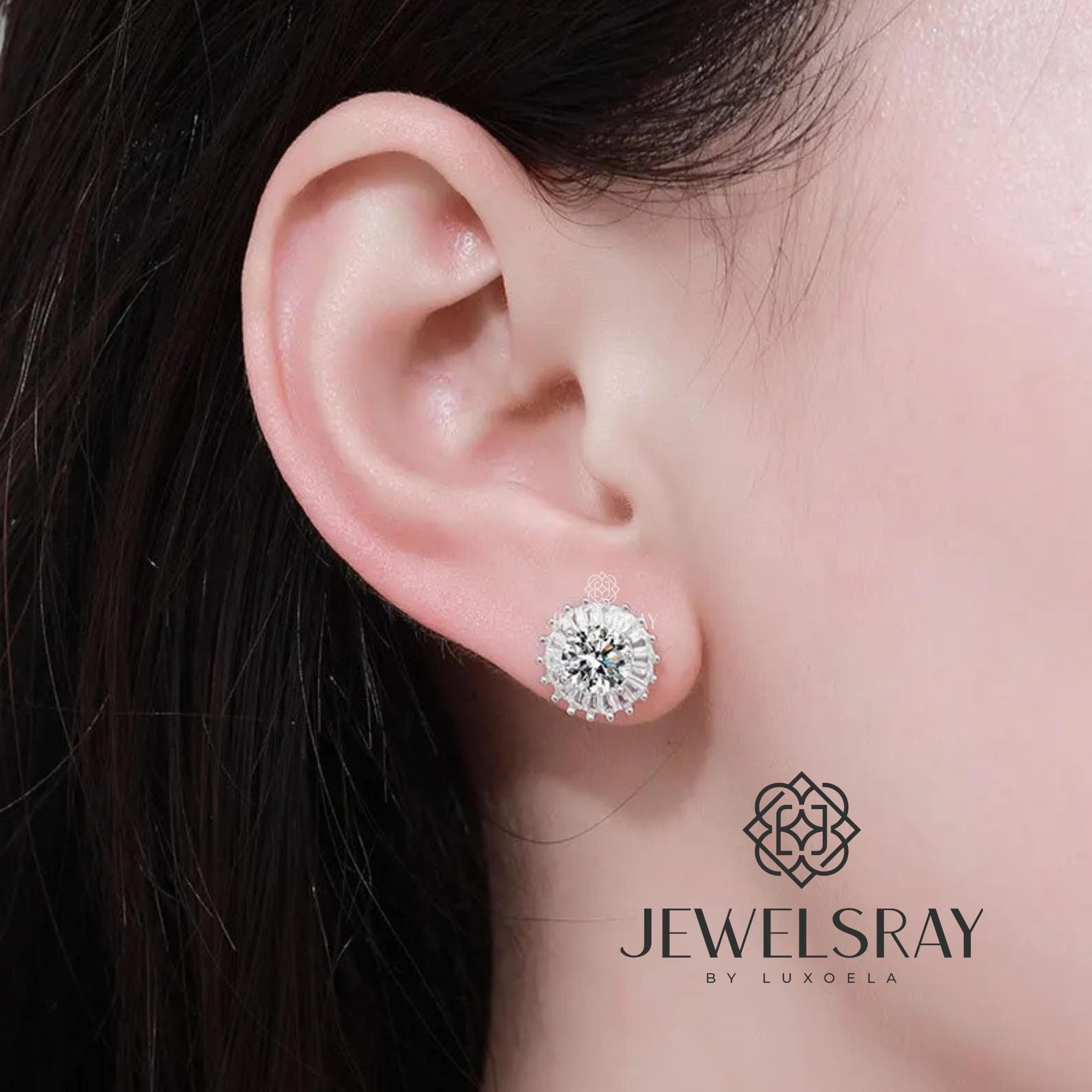Anting Karleen Moissanite Earrings Jewelry Diamond Look Jewelsray