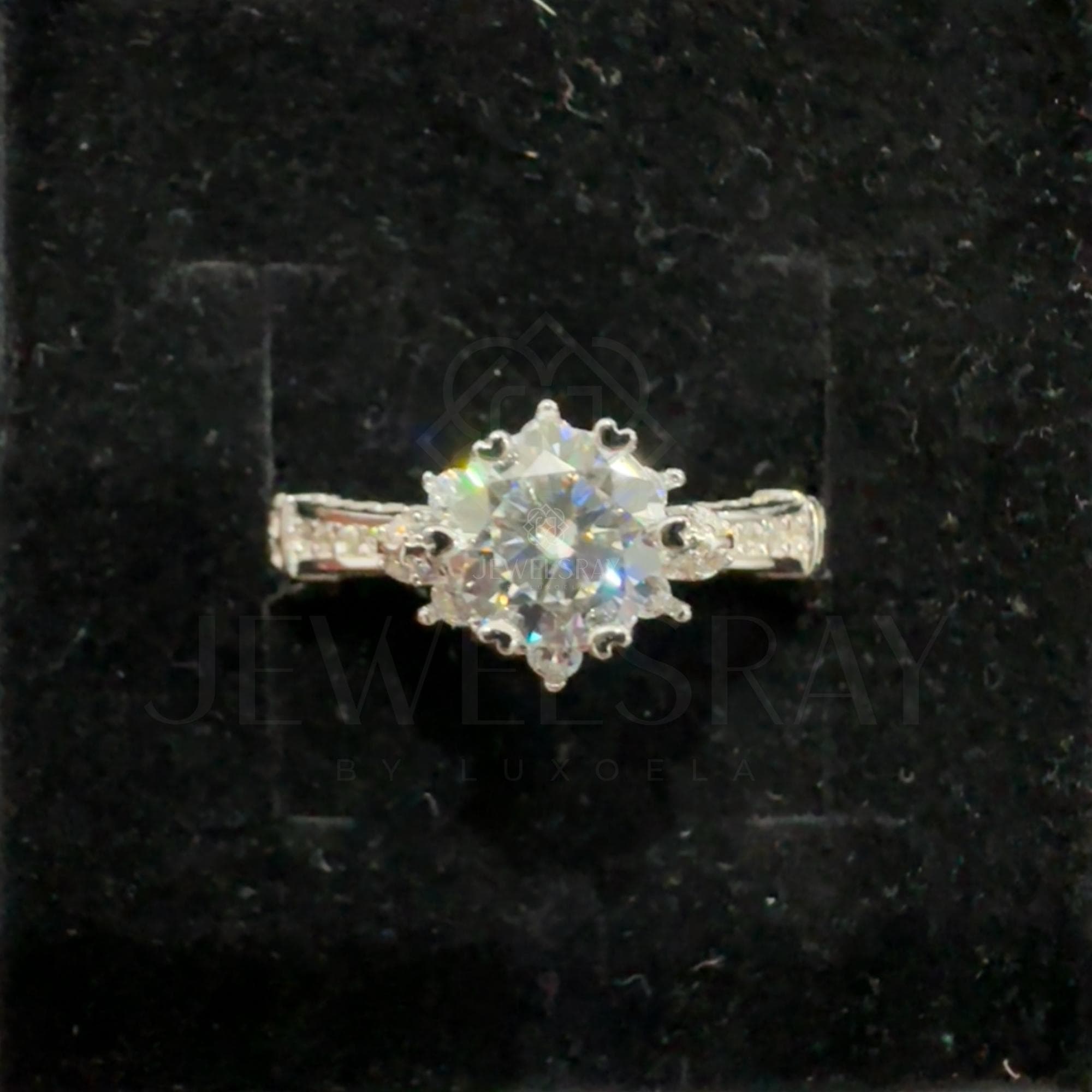 Cincin Jemima Moissanite Ring Diamond Look Lamaran Tunangan Kawin