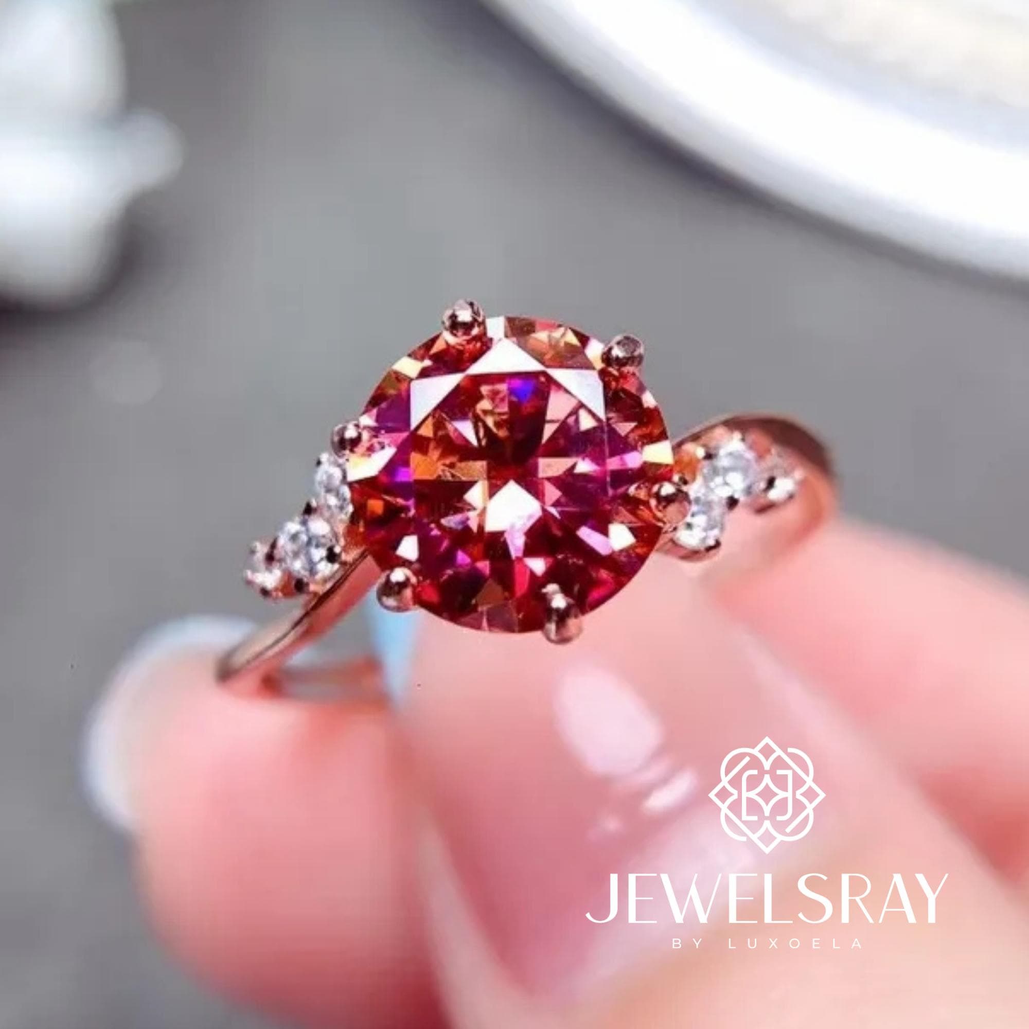 Cincin Kawin Aquilla Moissanite Ring Adjustable Diamond Look Lamaran