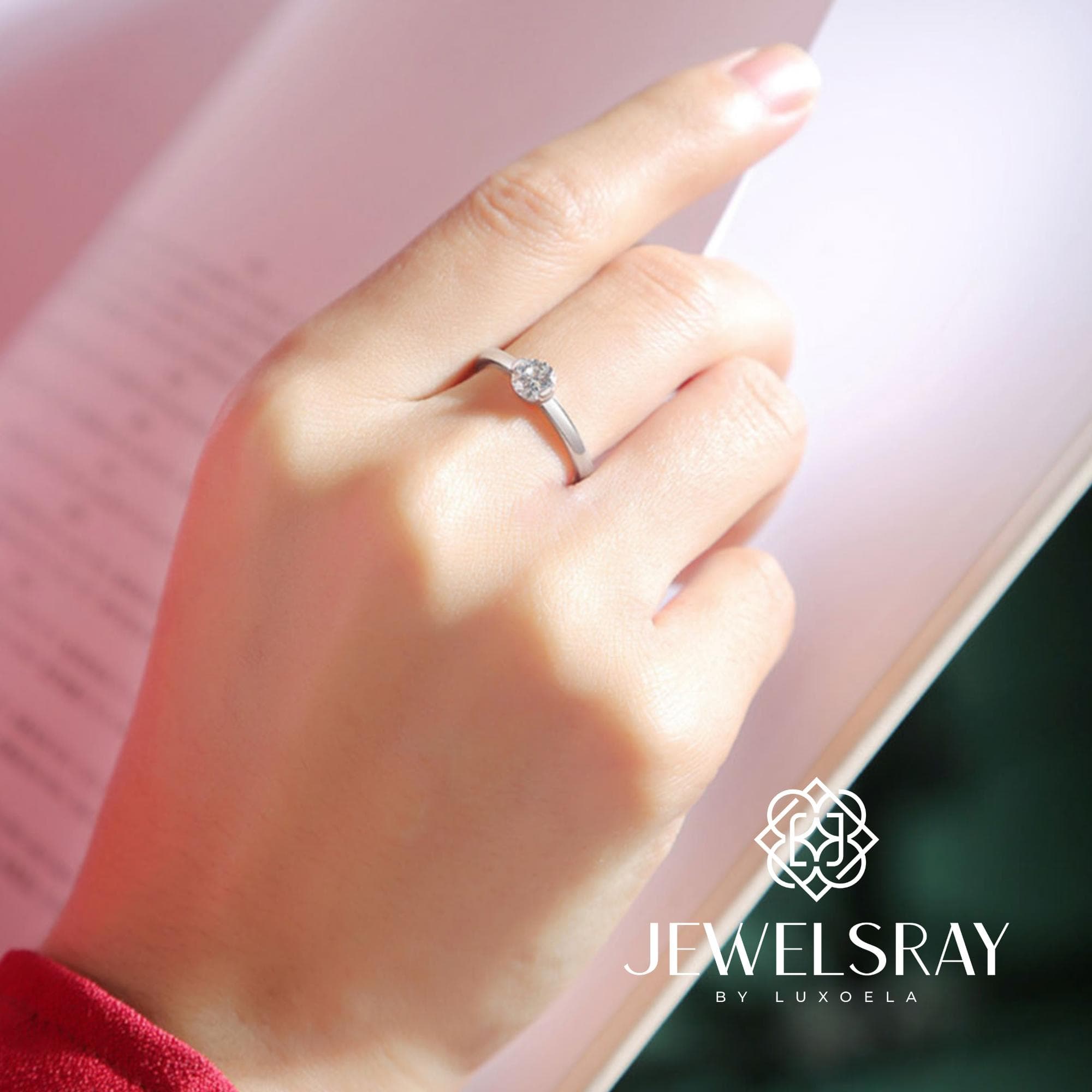 Cincin Kawin Tissa Moissanite Ring Adjustable Diamond Look Lamaran