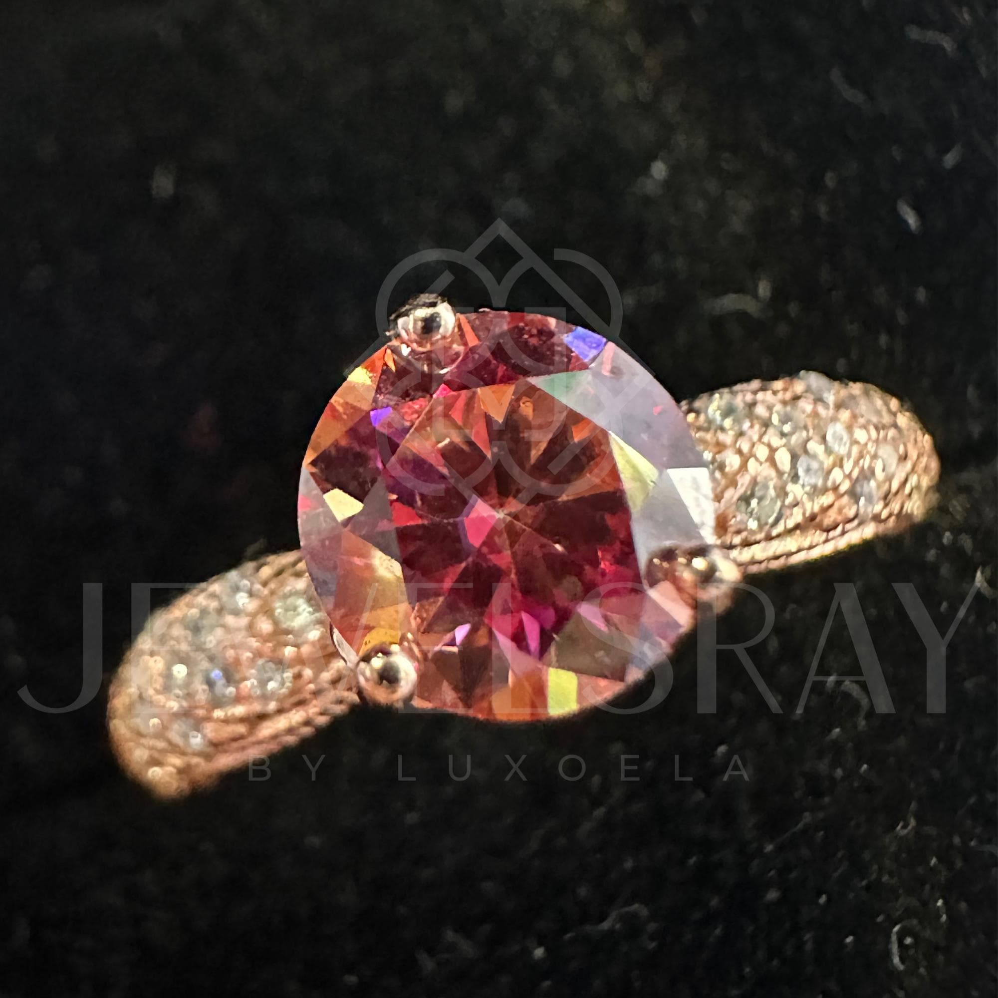 Cincin Kawin Alhambra Moissanite Ring Adjustable Diamond Look Lamaran