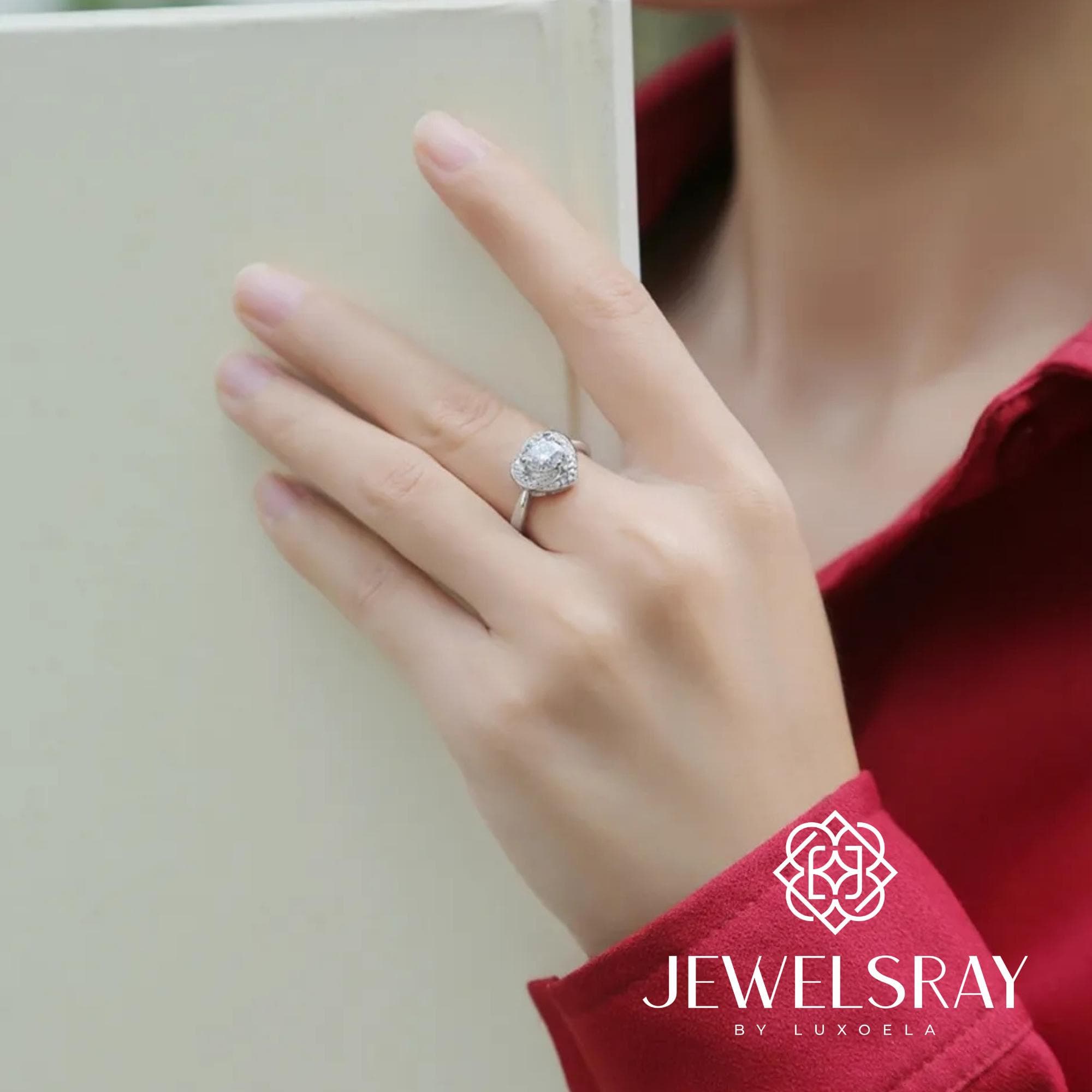 Cincin Kamira Moissanite Ring Diamond Look Lamaran Tunangan Kawin
