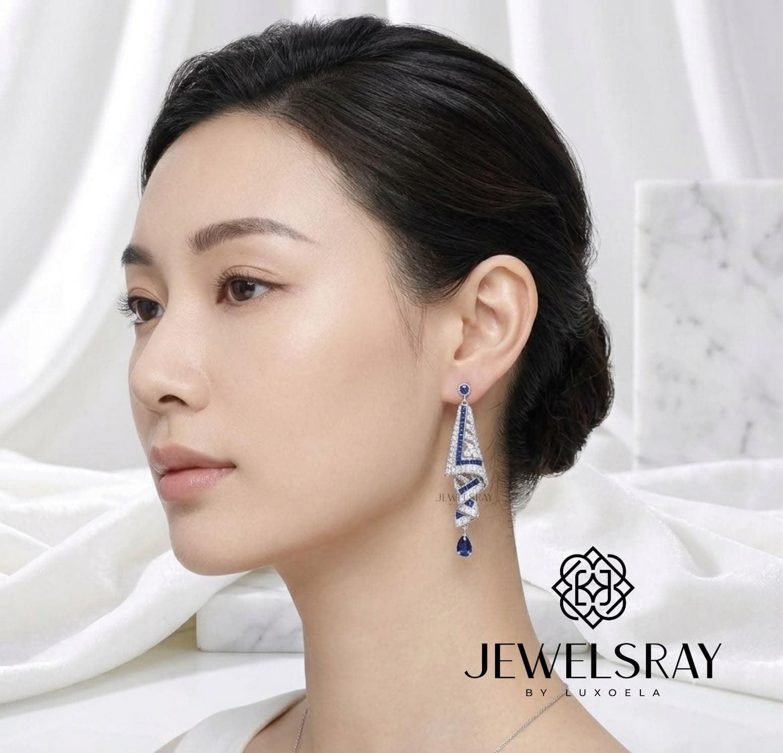 Anting Pesta Gwangju Earrings Perhiasan Tunangan Lamaran Kawin Fancy Wedding Elegant Engagement Married Bridal Jewelsray CZ Luxoela