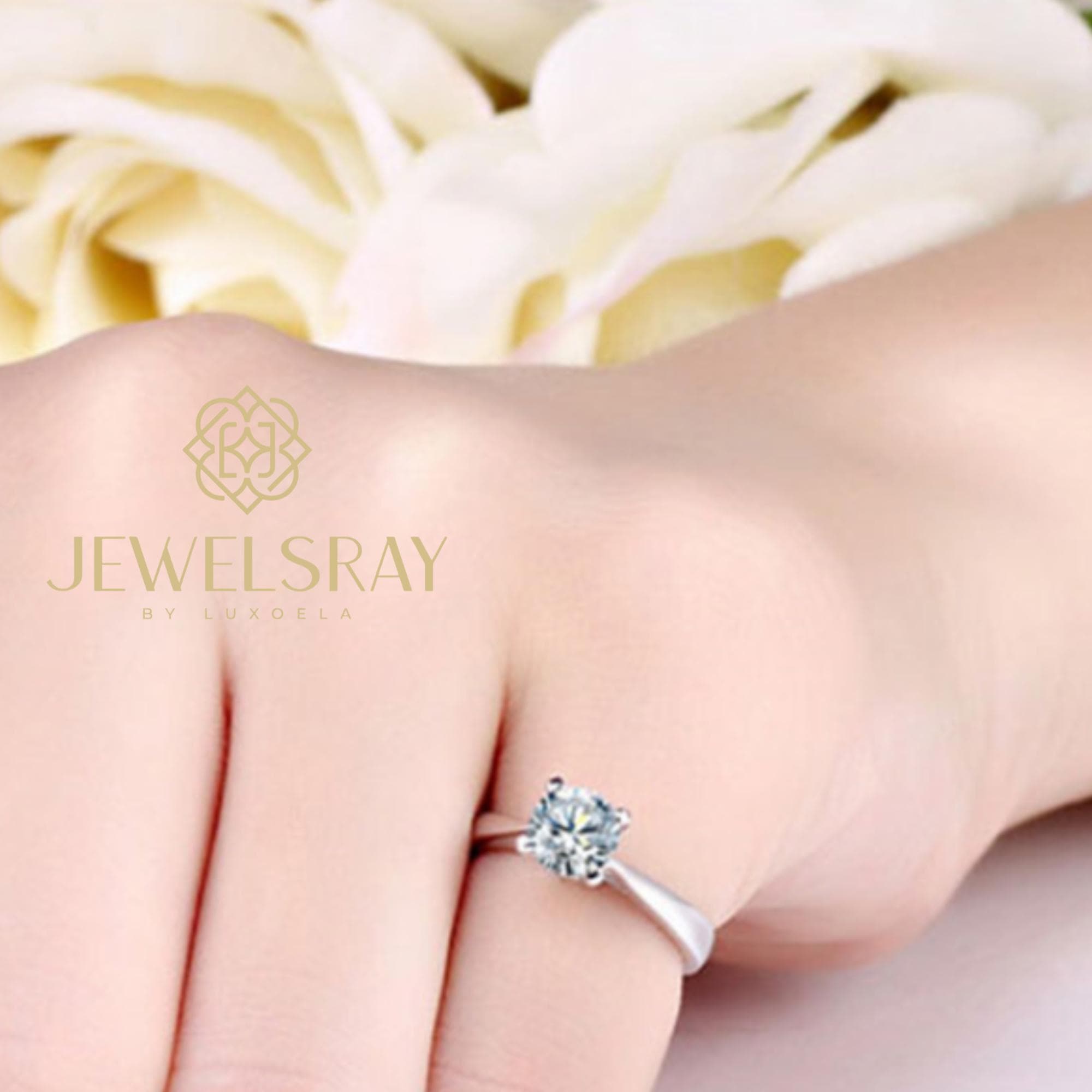 Cincin Kawin Blaine Moissanite Ring Fancy Cincin Tunangan Diamond Look