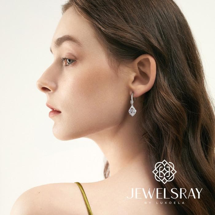 Anting Carlee Moissanite Earring Diamond Look Lamaran Tunangan Kawin