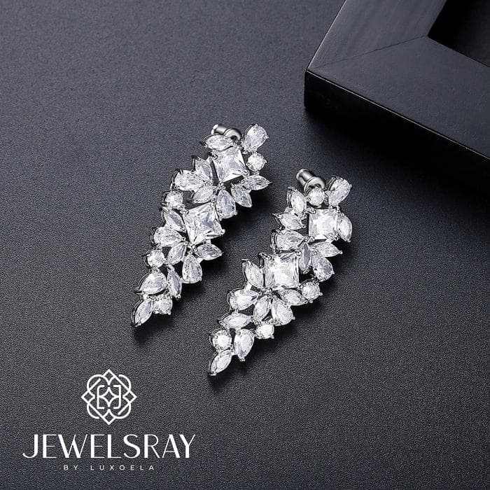 Anting Pesta Avery Earrings Perhiasan Elegant Fancy Jewelry Wedding