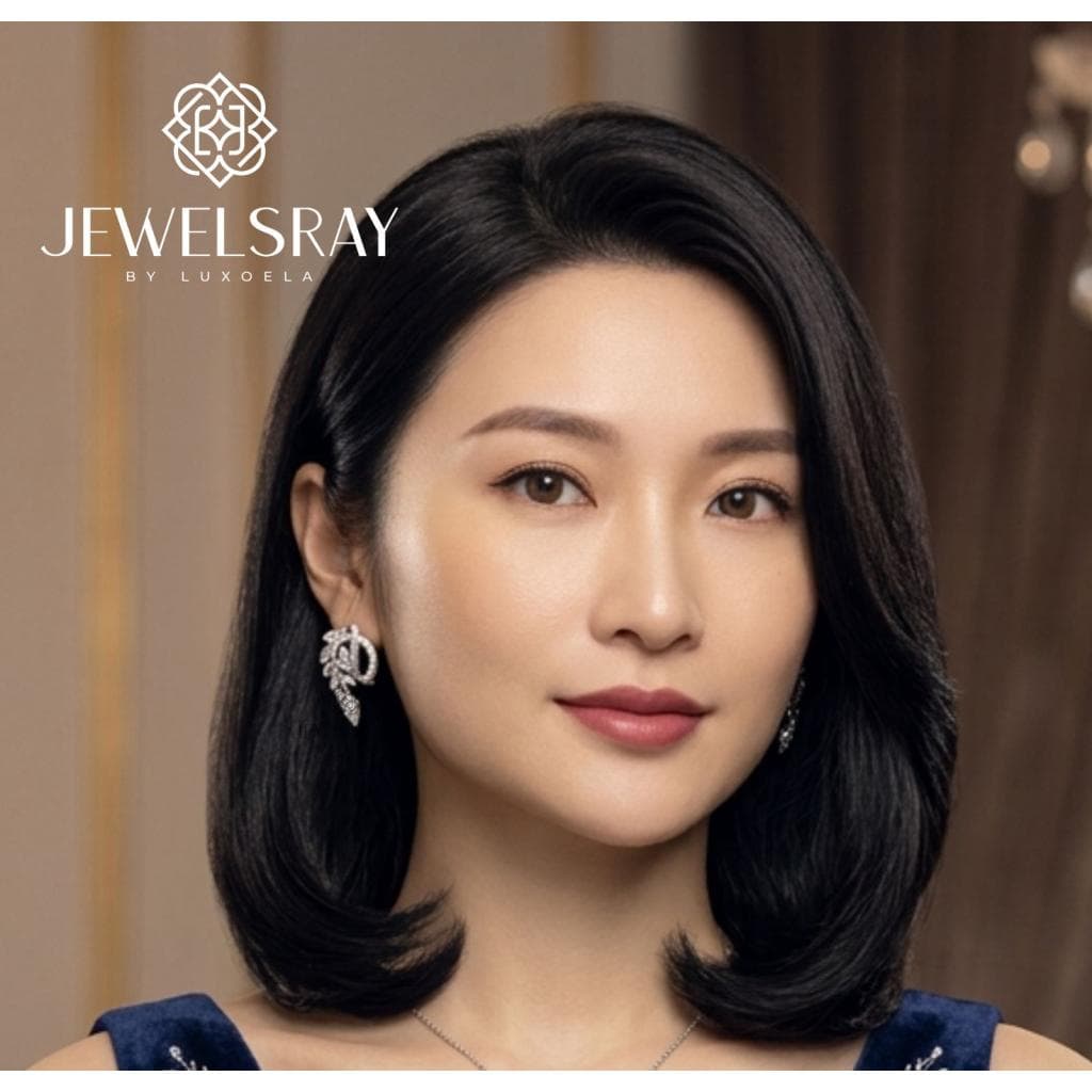 Anting Pesta Sapporo Earrings Perhiasan Tunangan Lamaran Kawin Fancy Wedding Elegant Engagement Married Bridal Jewelsray CZ Luxoela
