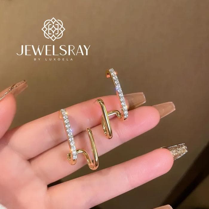 Anting Clarice Moissanite Earring Diamond Look Lamaran Tunangan Kawin
