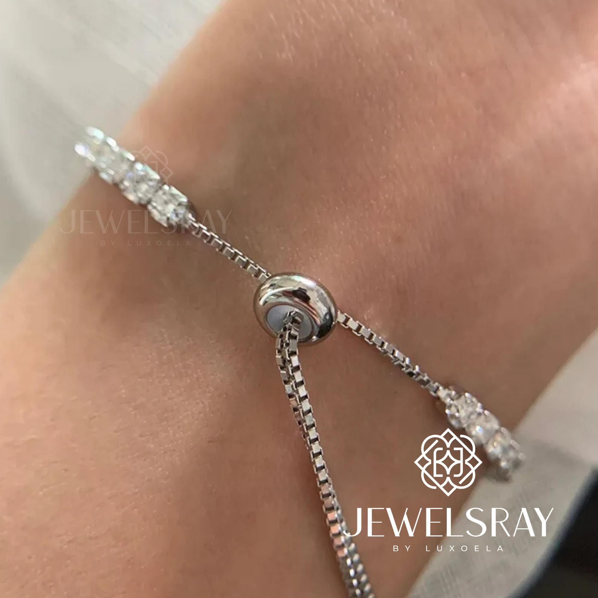 Gelang Tennis Athena Moissanite Bracelet Diamond Look Kawin Tunangan