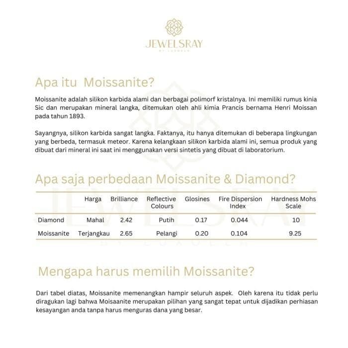 Cincin Kawin Stella Moissanite Ring Adjustable Diamond Look Lamaran