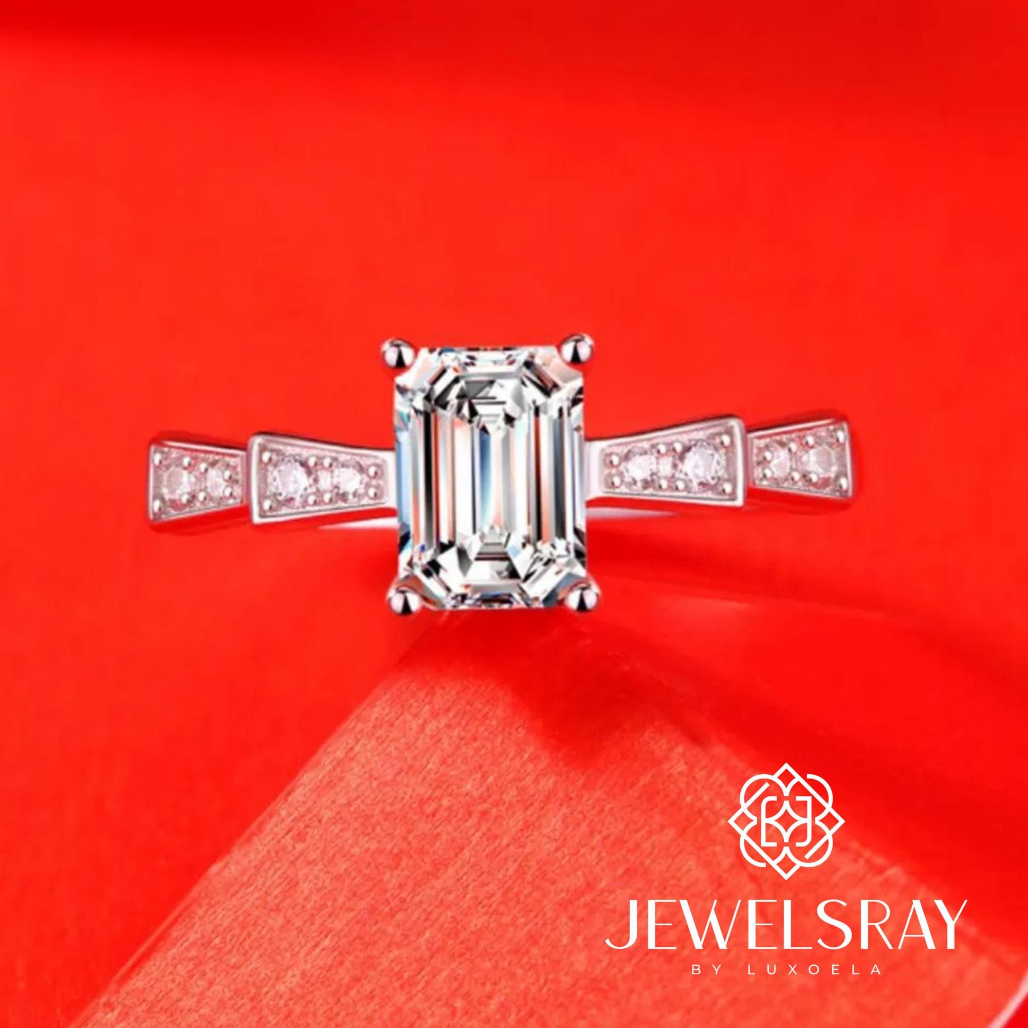 Cincin Poppi Moissanite Ring Diamond Look Lamaran Tunangan Kawin