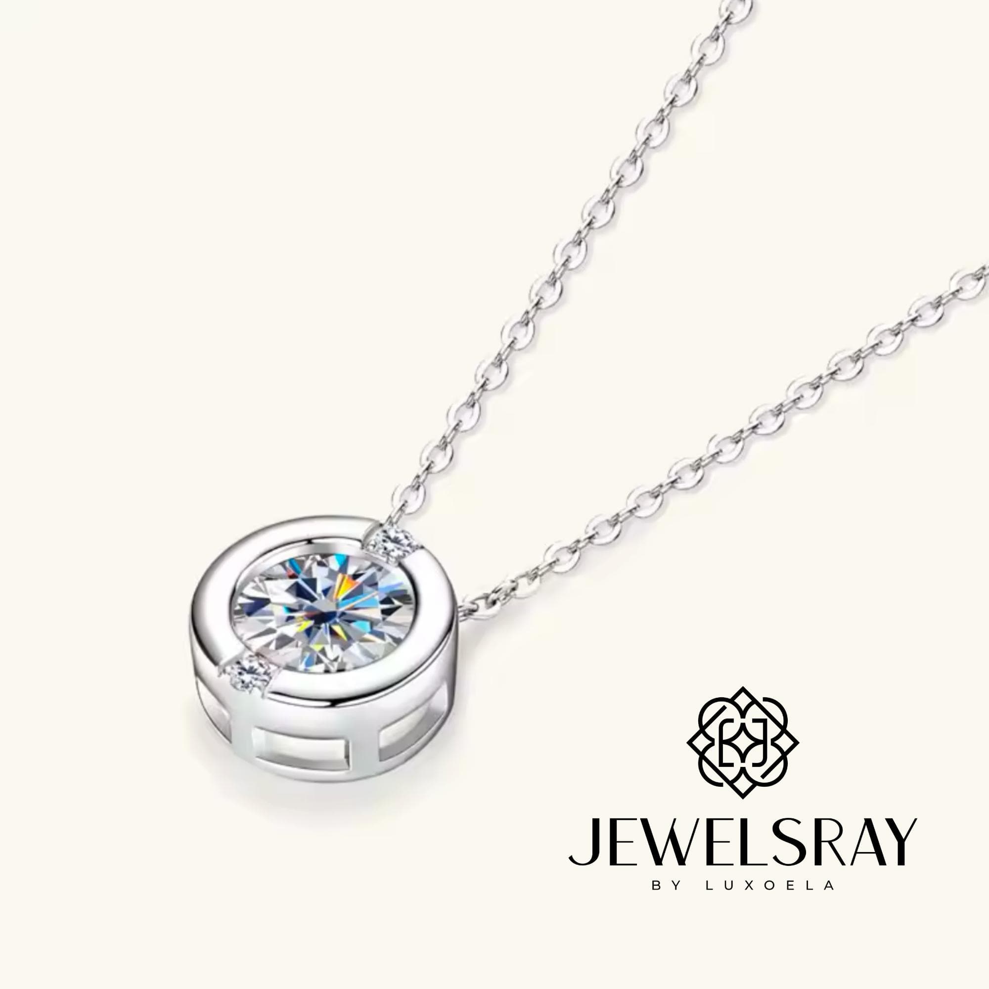 Lana Necklace - Moissanite Necklace Diamond Look Lamaran Kawin Tunangan