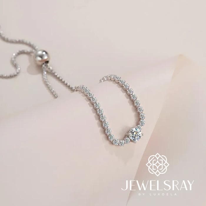 Gelang Tennis Jemma Moissanite Bracelet Diamond Look Tunangan Kawin
