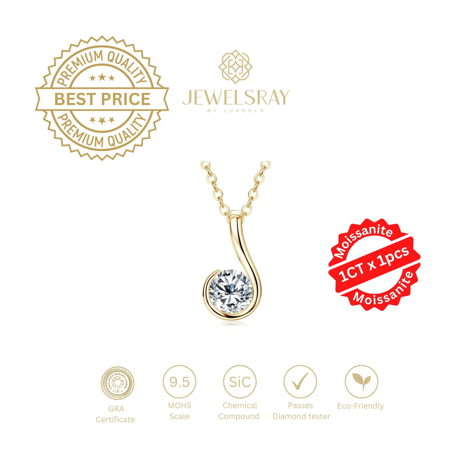 Sita Necklace Moissanite Necklace Diamond Look Lamaran Kawin Tunangan
