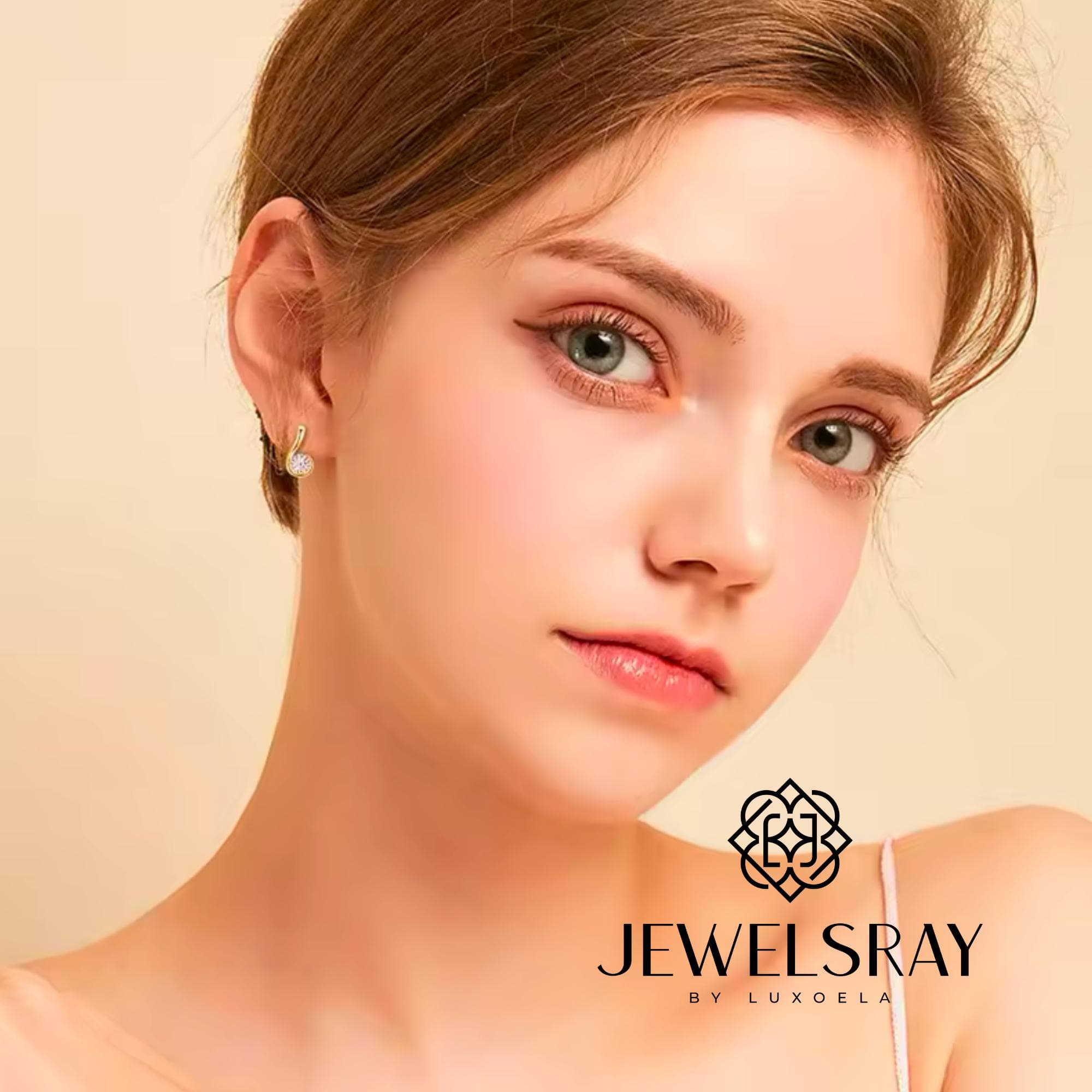 Anting Sita Moissanite Earrings 0.5 Carat Perhiasan Elegant Solitaire Fancy Diamond Look Jewelry Kawin Tunangan Wedding Engagement Lamaran Married Bridal Jewelsray Intan Permata Luxoela 0.5 Carat