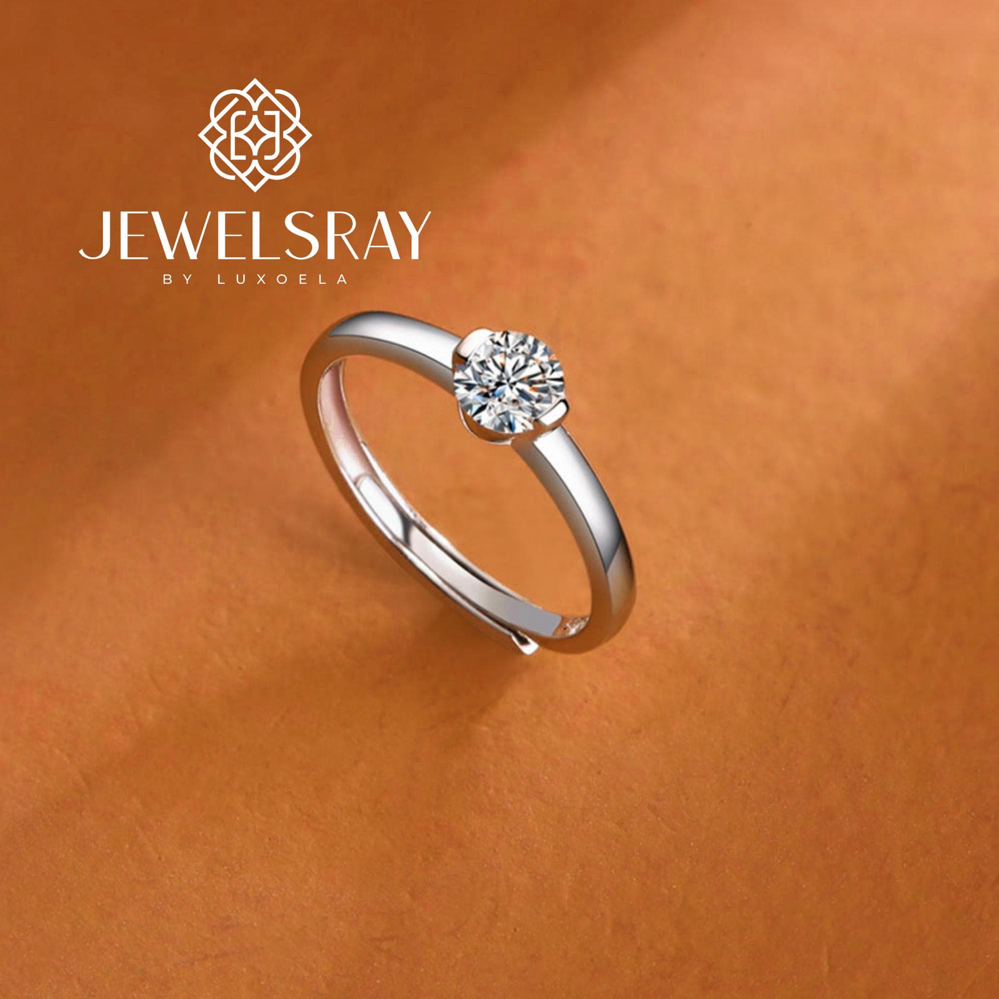 Cincin Kawin Tissa Moissanite Ring Adjustable Diamond Look Lamaran