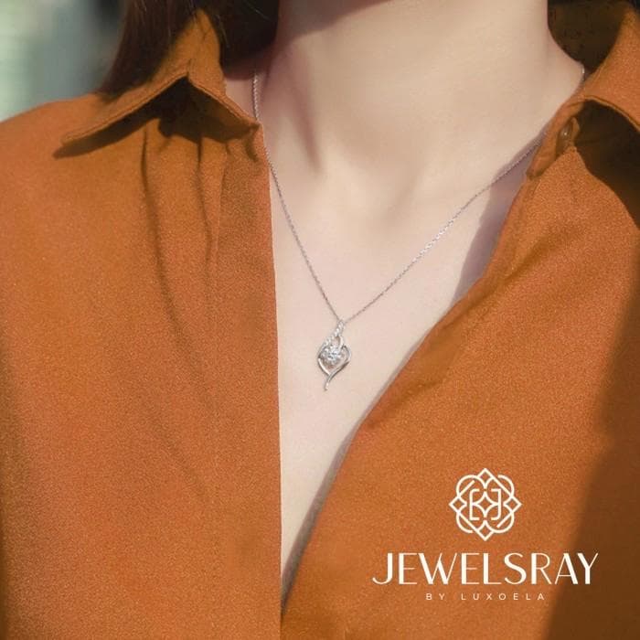 Antoinette Necklace Moissanite - Diamond Look Kalung Berlian Setting