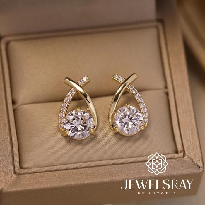 Anting Annika Moissanite Earring Diamond Look Lamaran Tunangan Kawin