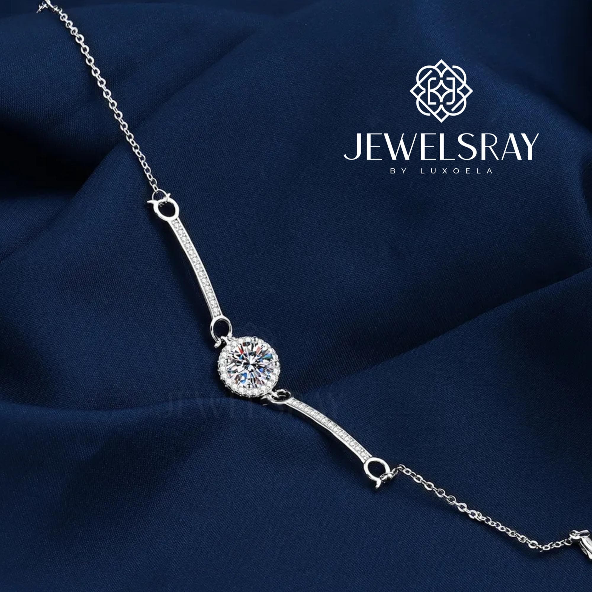 Gelang Moissanite Cheval Short Diamond Look Bracelet Berlian Setting