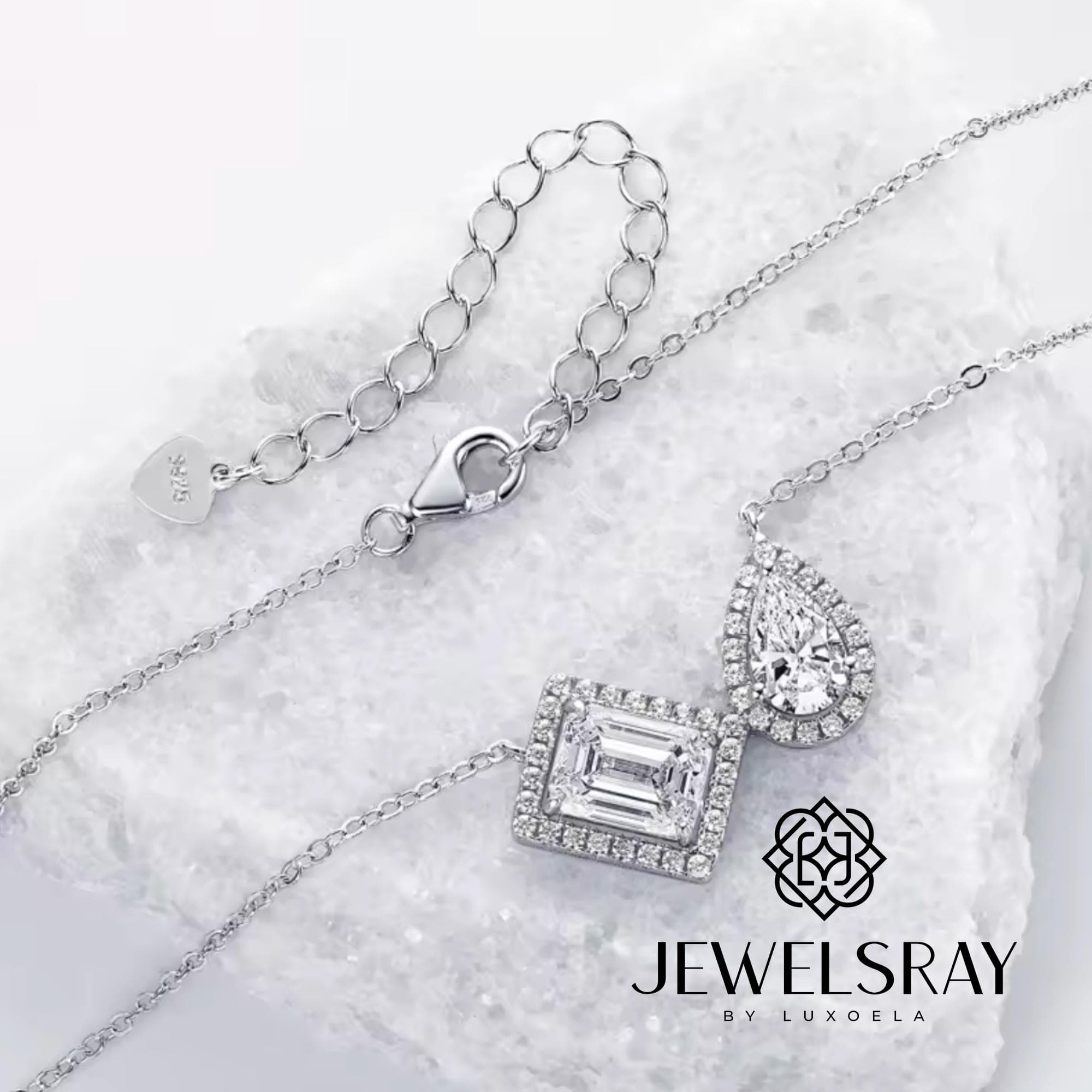 Zephyre Necklace Kalung Moissanite Necklace Diamond Look Lamaran Kawin Tunangan