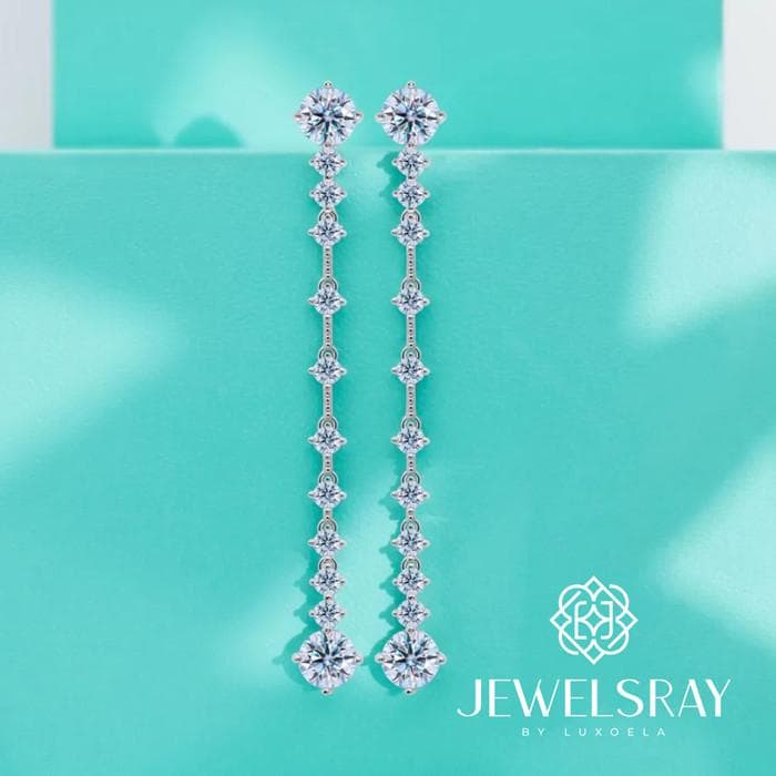 Anting Super Gillian Moissanite Earring Diamond Look Lamaran Kawin