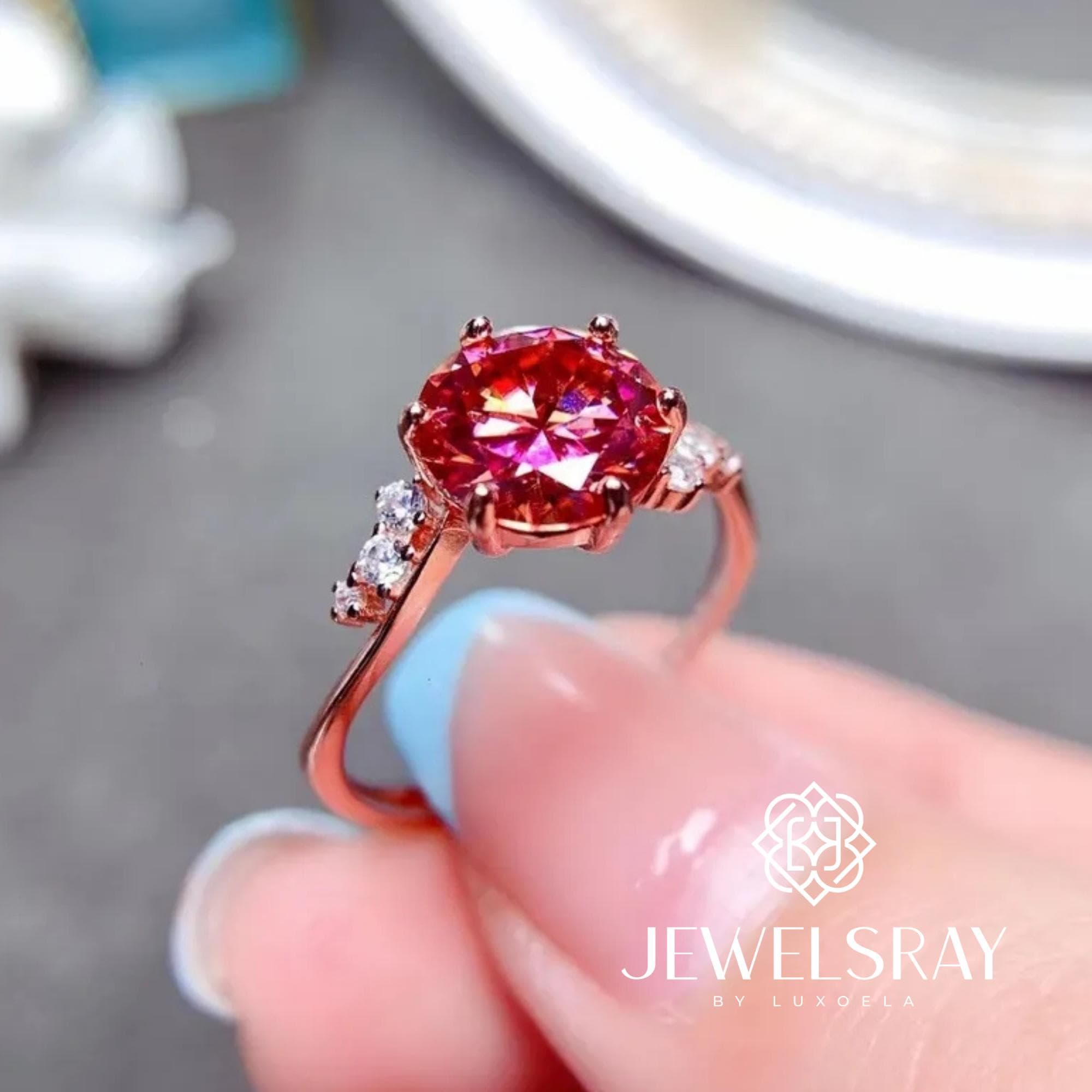 Cincin Kawin Aquilla Moissanite Ring Adjustable Diamond Look Lamaran