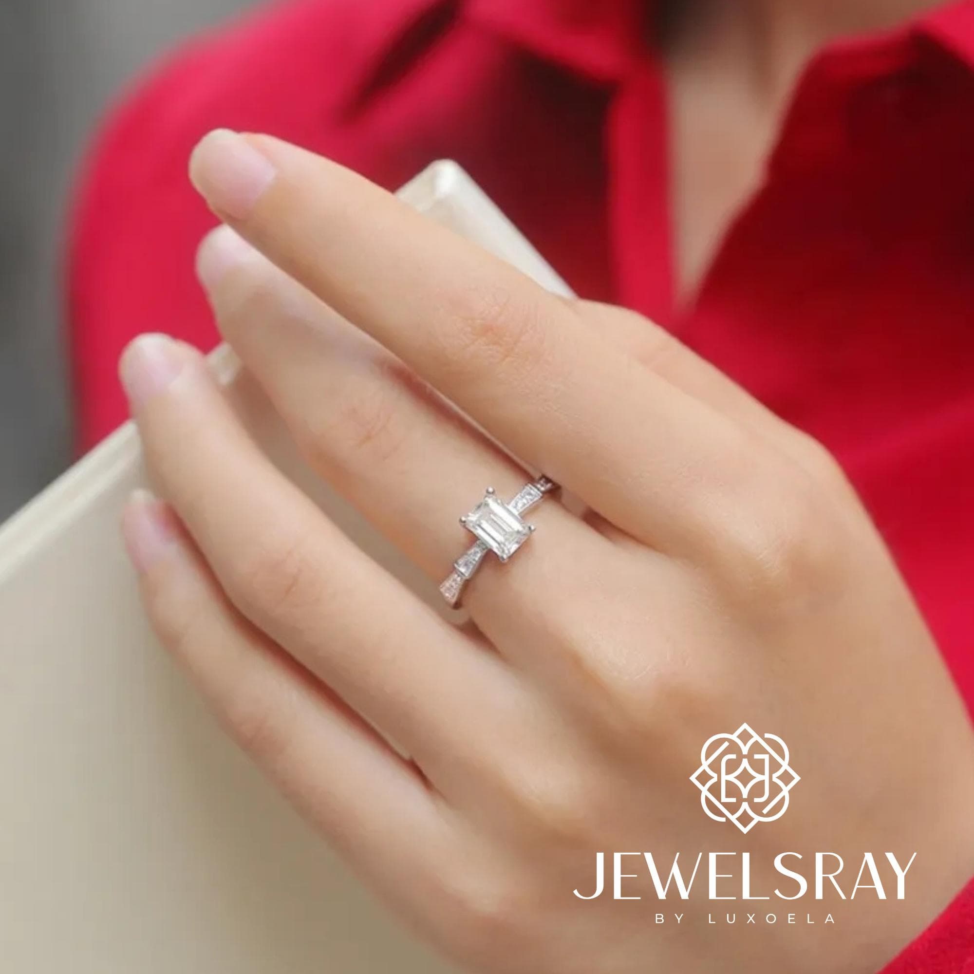 Cincin Poppi Moissanite Ring Diamond Look Lamaran Tunangan Kawin