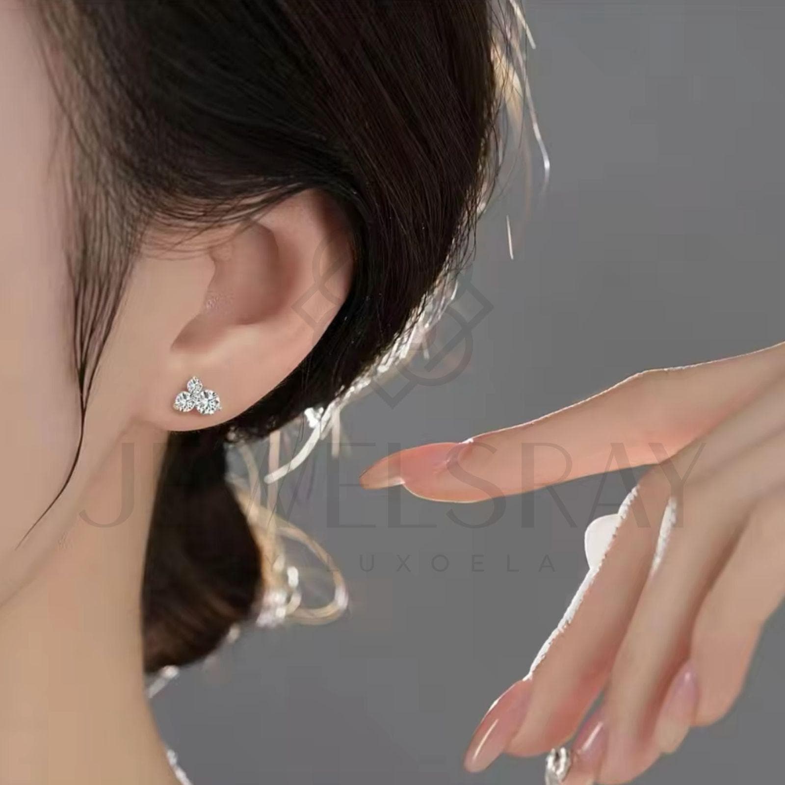 Cherie Earrings Anting Moissanite Perhiasan Elegant Fancy Diamond Look Jewelry Kawin Tunangan Wedding Engagement Lamaran Married Bridal Jewelsray Intan Permata Luxoela