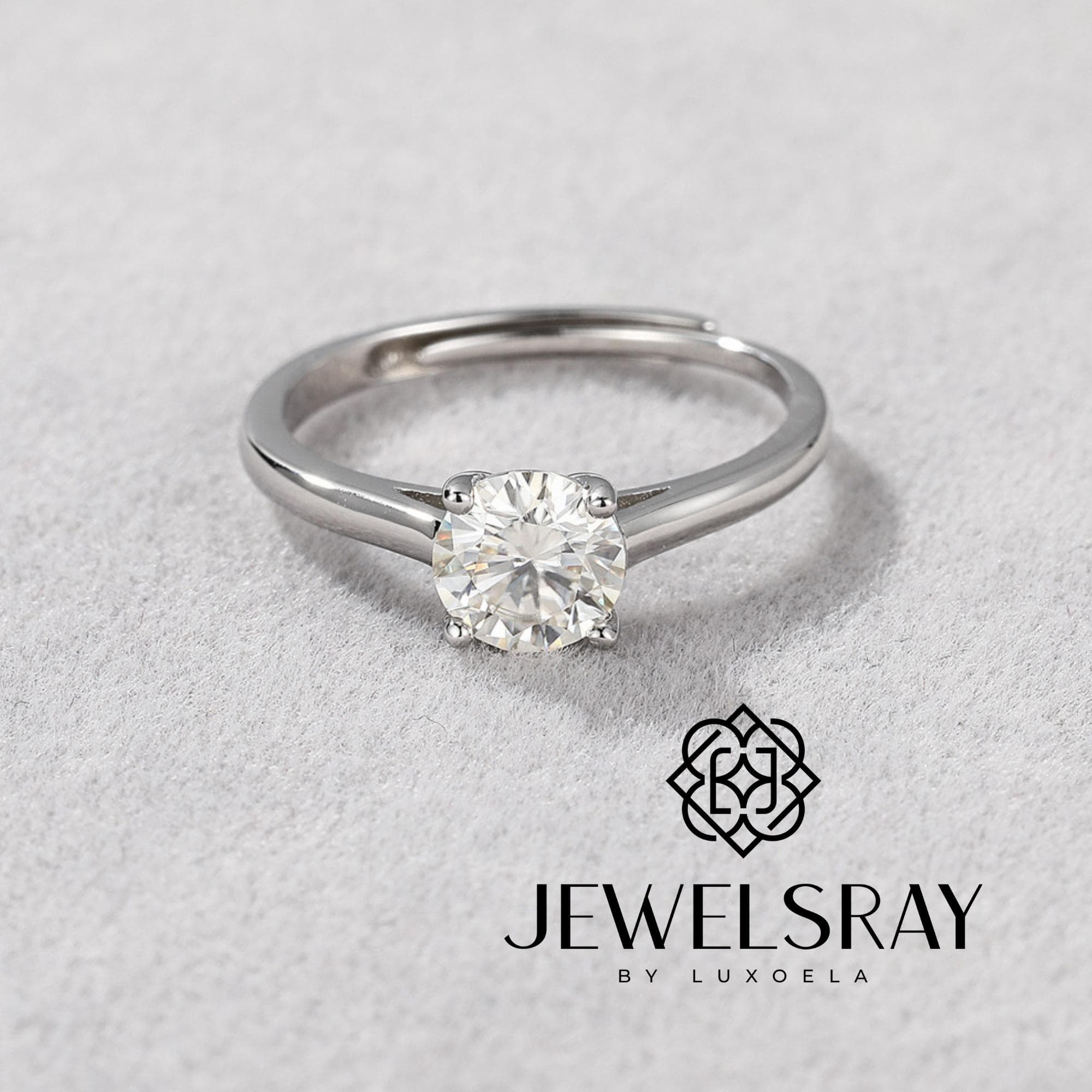 Cincin Kawin Blaine Moissanite Ring Fancy Cincin Tunangan Diamond Look