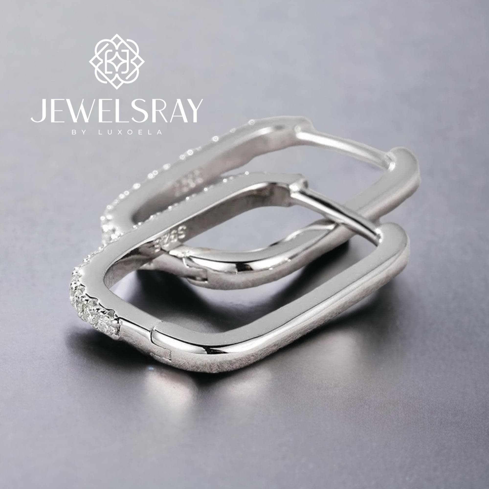 Anting Una Moissanite Earrings Perhiasan Elegant Fancy Jewelry Wedding