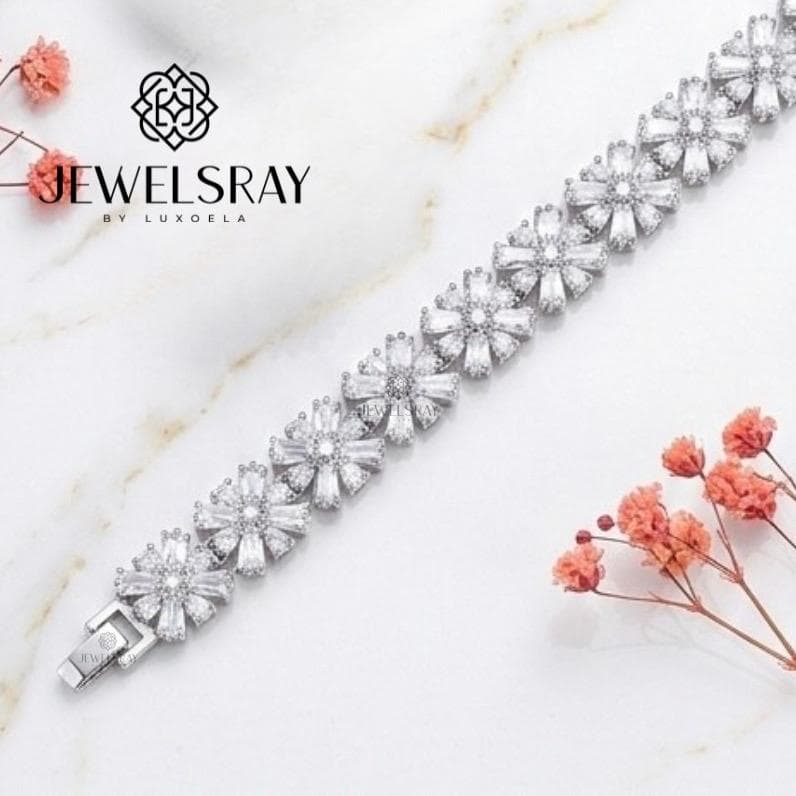 Jewelsray Gelang Pesta Annecy Bracelet Perhiasan Elegant Fancy Jewelry Wedding CZ Jewelsray Luxoela