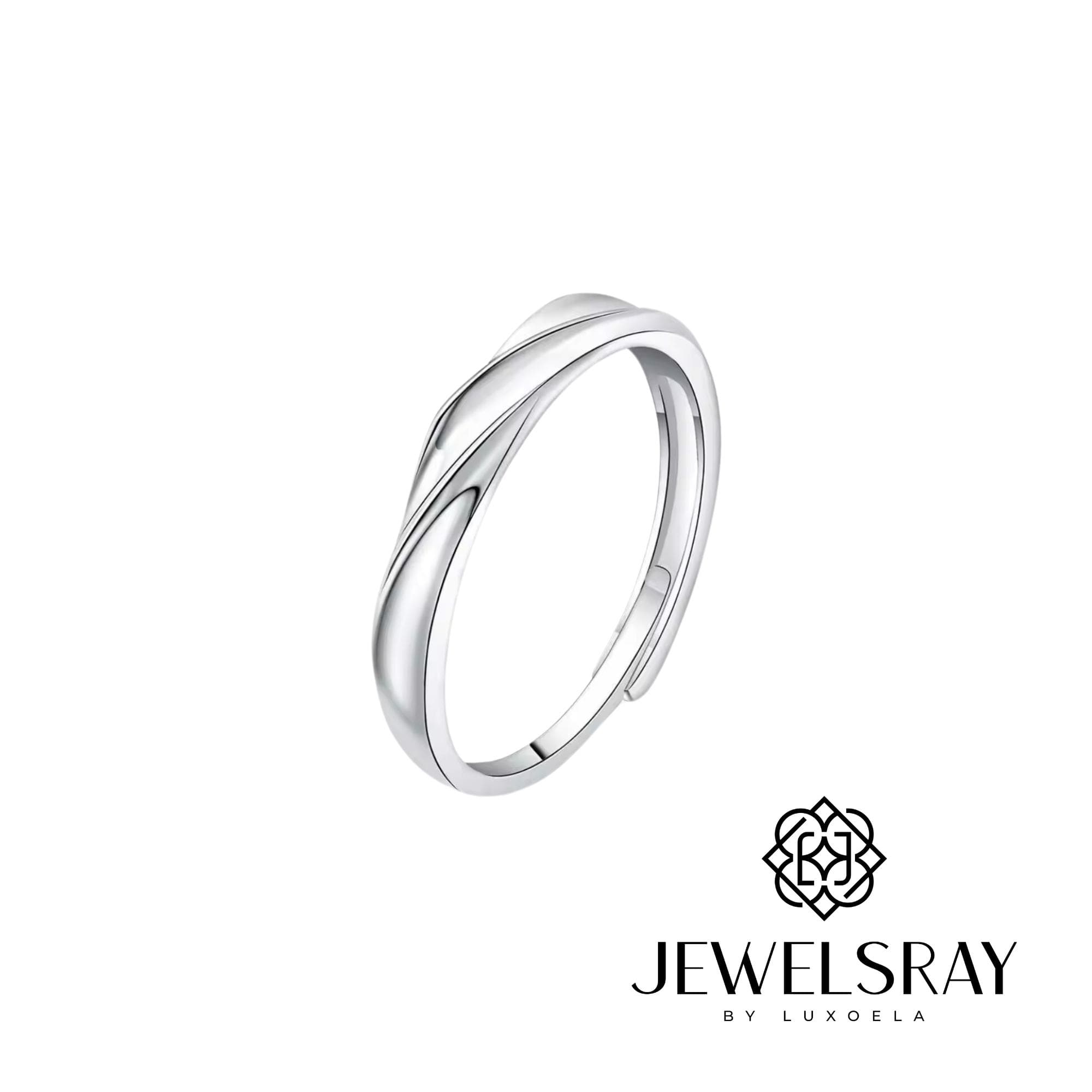 Cincin Kawin Paris Pria Wanita Unisex Silver Perak Tunangan