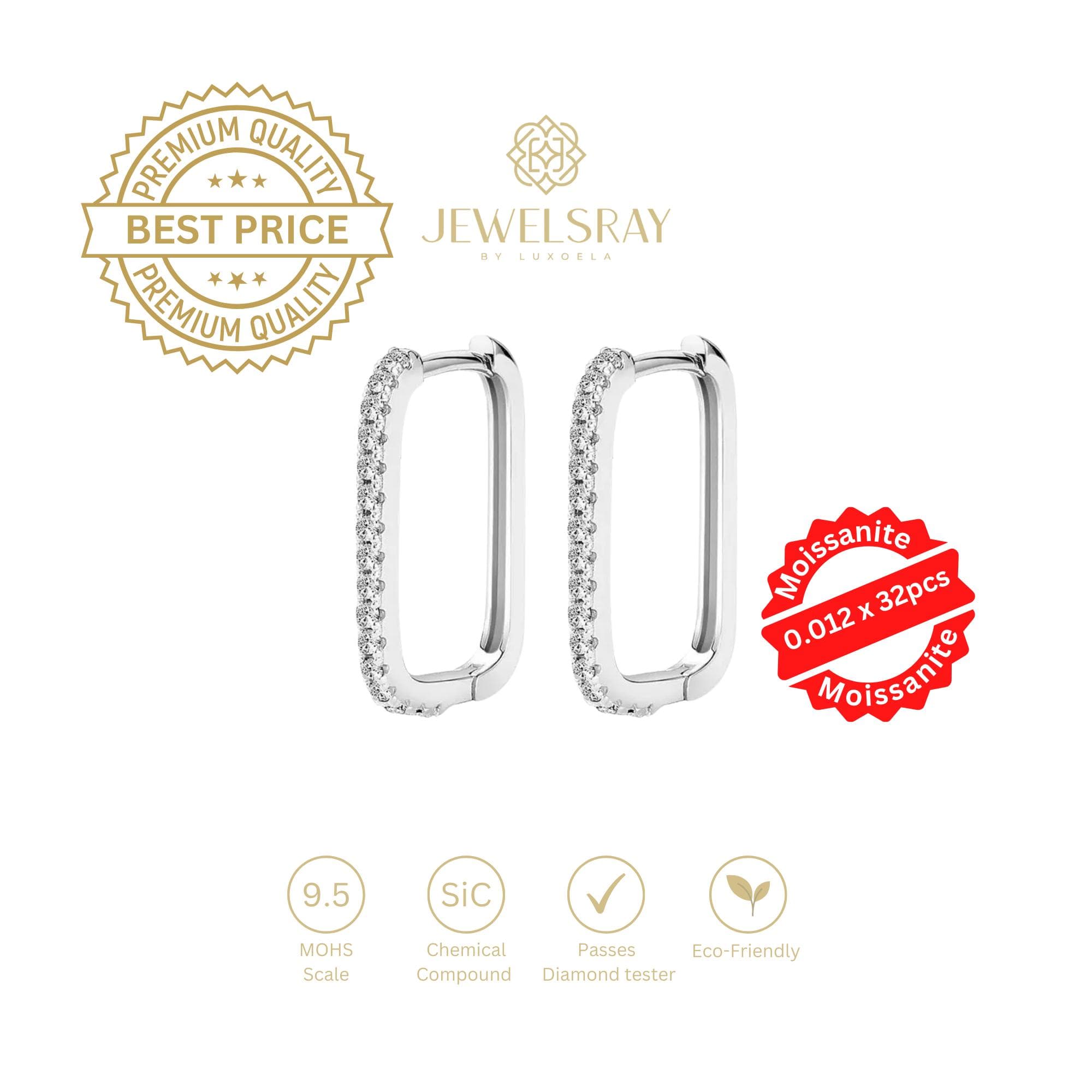 Anting Una Moissanite Earrings Perhiasan Elegant Fancy Jewelry Wedding