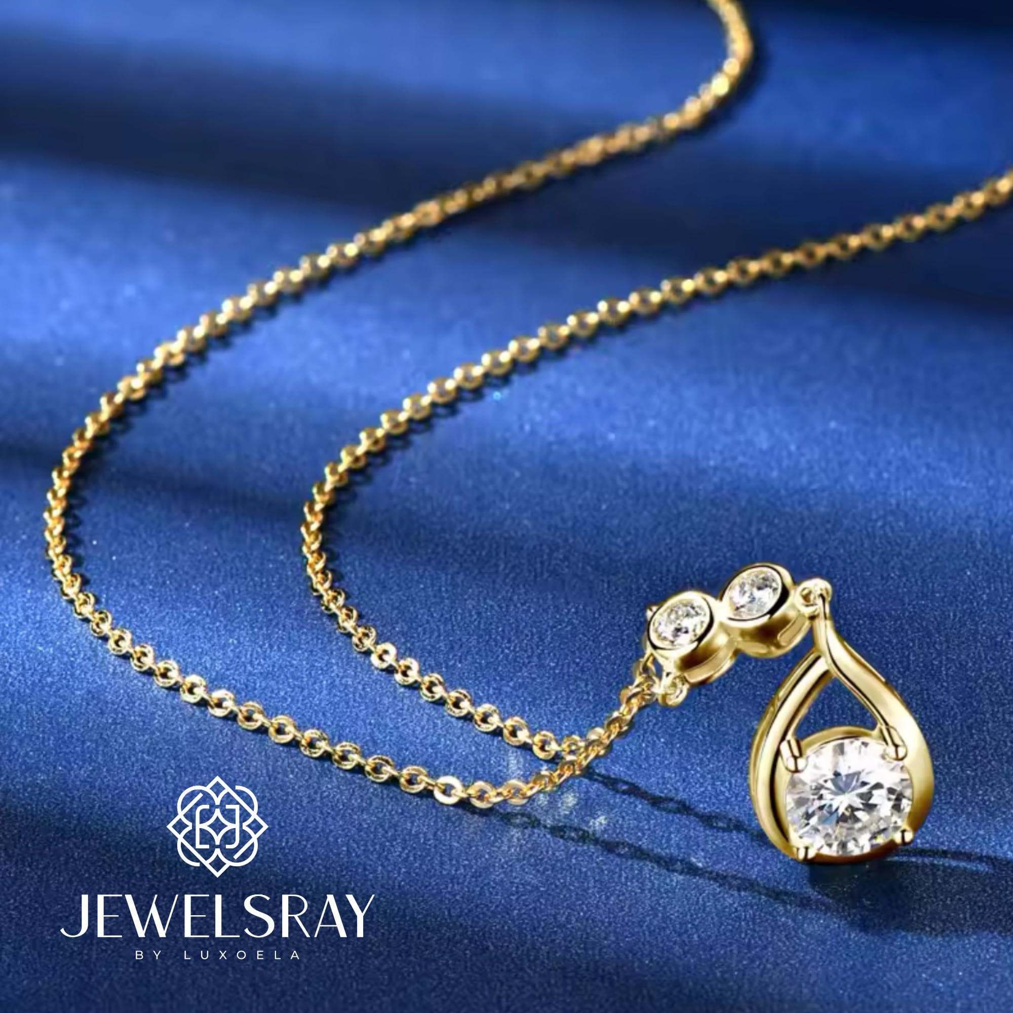 Geeta Necklace - Moissanite Necklace Diamond Look Lamaran Kawin Tunangan