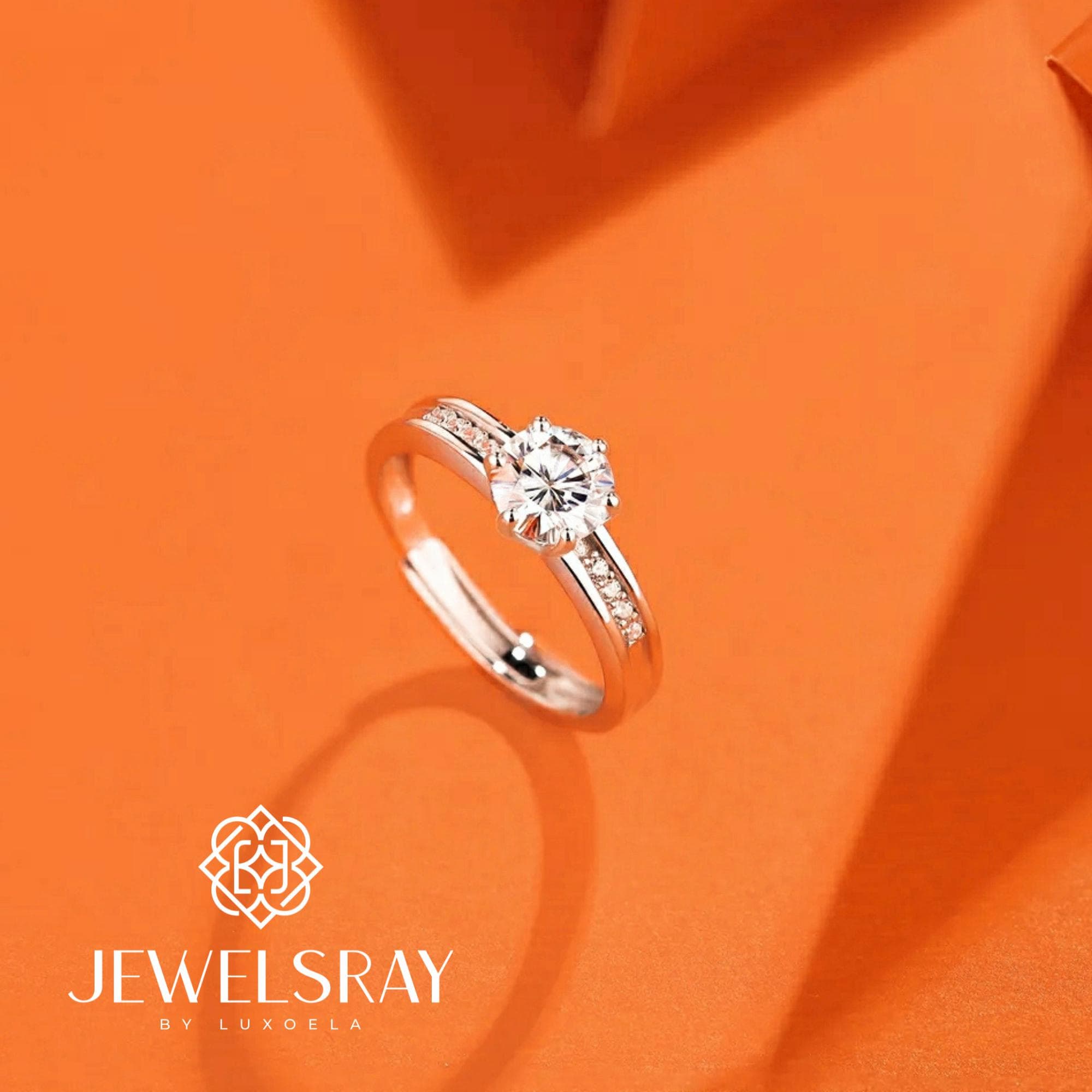 Blanche Ring Adjustable Moissanite - Diamond Look Cincin Kawin Berlian