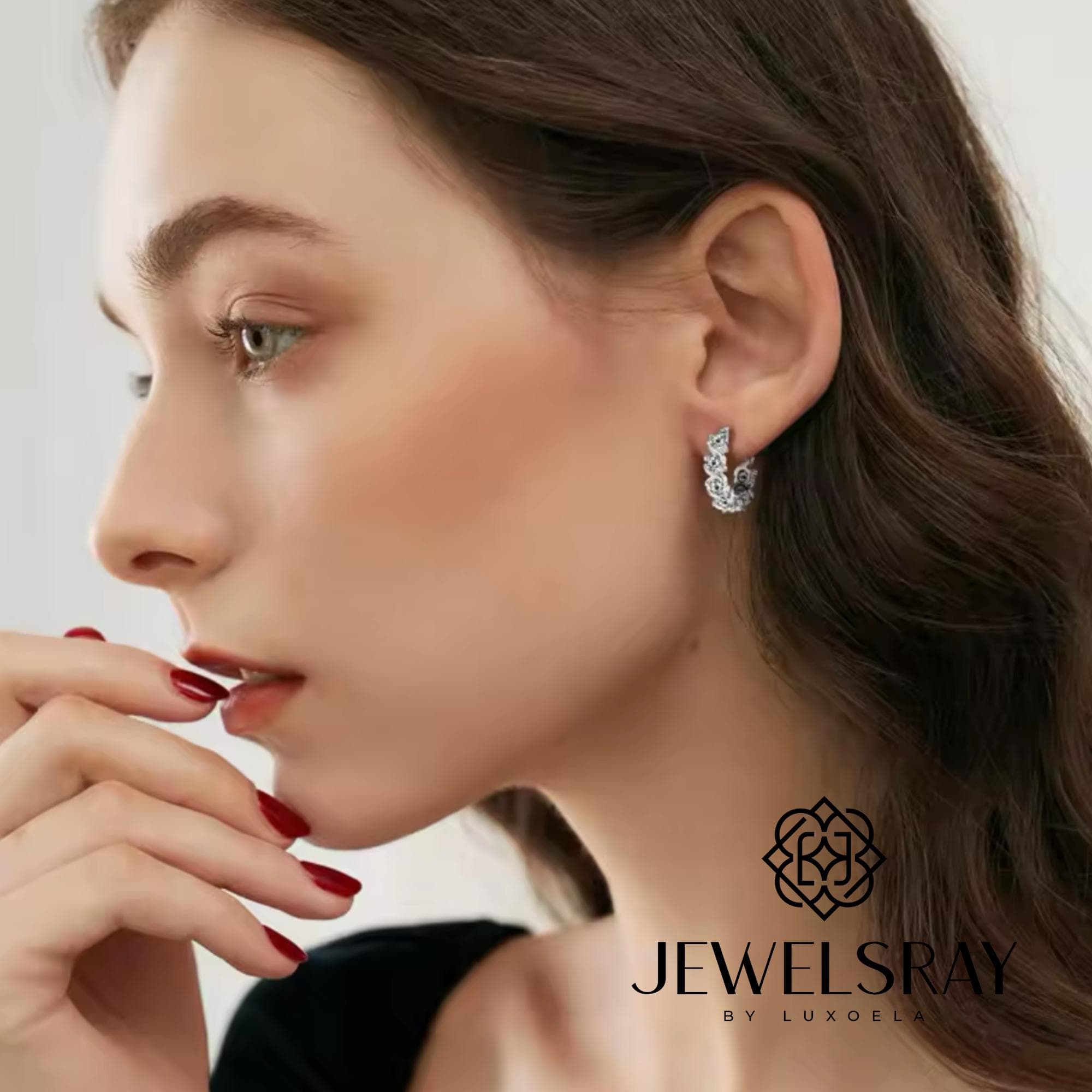 Anting Soma Moissanite Earrings Perhiasan Elegant Solitaire Fancy Diamond Look Jewelry Kawin Tunangan Wedding Engagement Lamaran Married Bridal Jewelsray Intan Permata