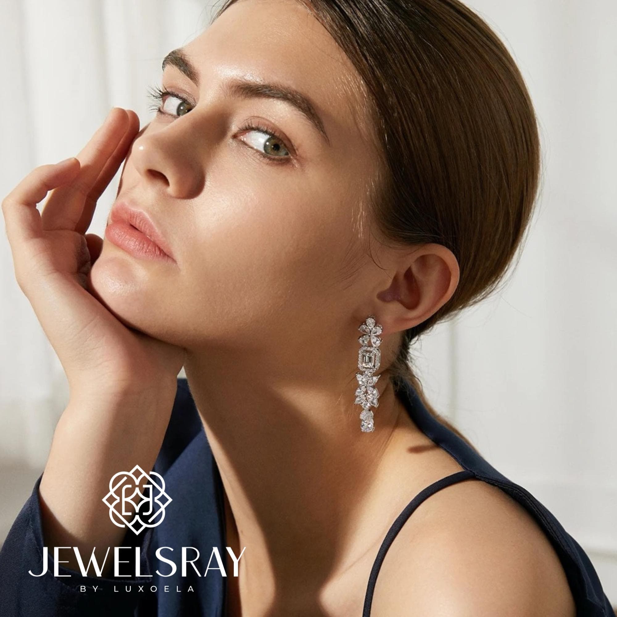 Anting Pesta Ivory Earrings Perhiasan Elegant Fancy Jewelry Wedding