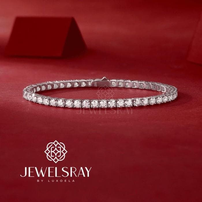 Gelang Aurel Libertee Tennis Moissanite Bracelet Single Lock Jewelsray