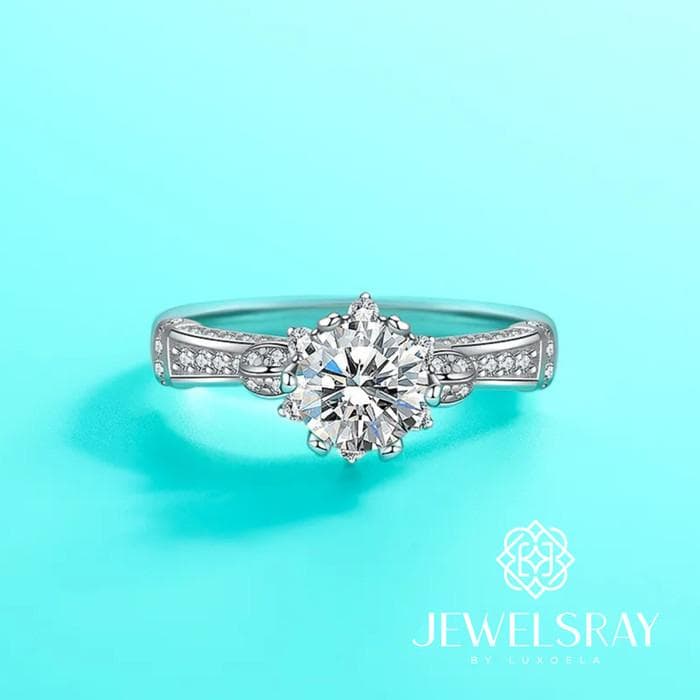 Cincin Jemima Moissanite Ring Diamond Look Lamaran Tunangan Kawin