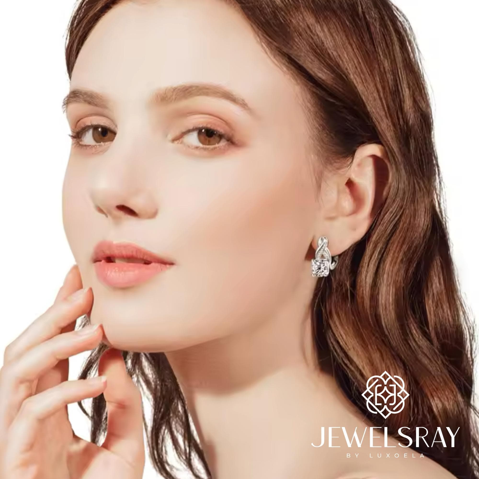 Anting Rosheuvel Moissanite Earrings Diamond Look Lamaran Kawin Tunangan