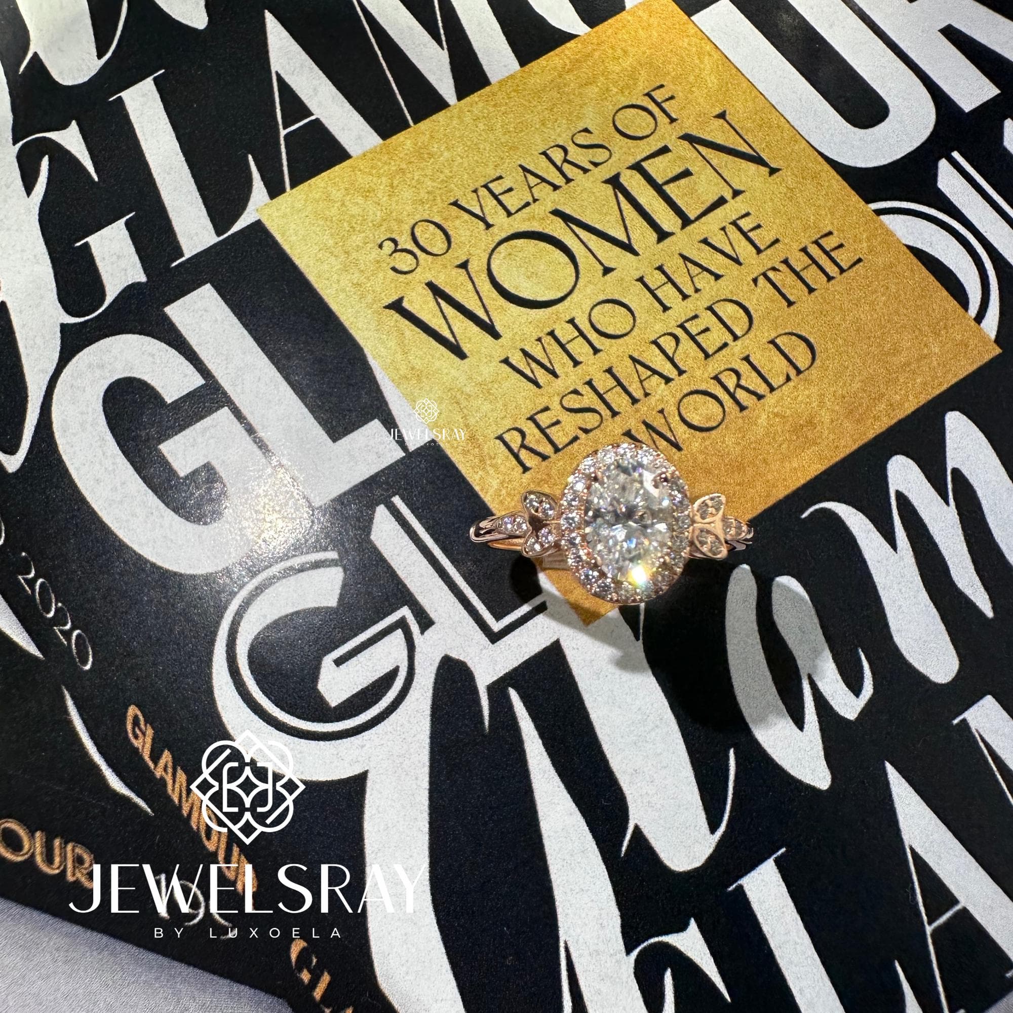 Cincin Kawin Godiva Moissanite Oval Cut Ring Diamond Look Lamaran